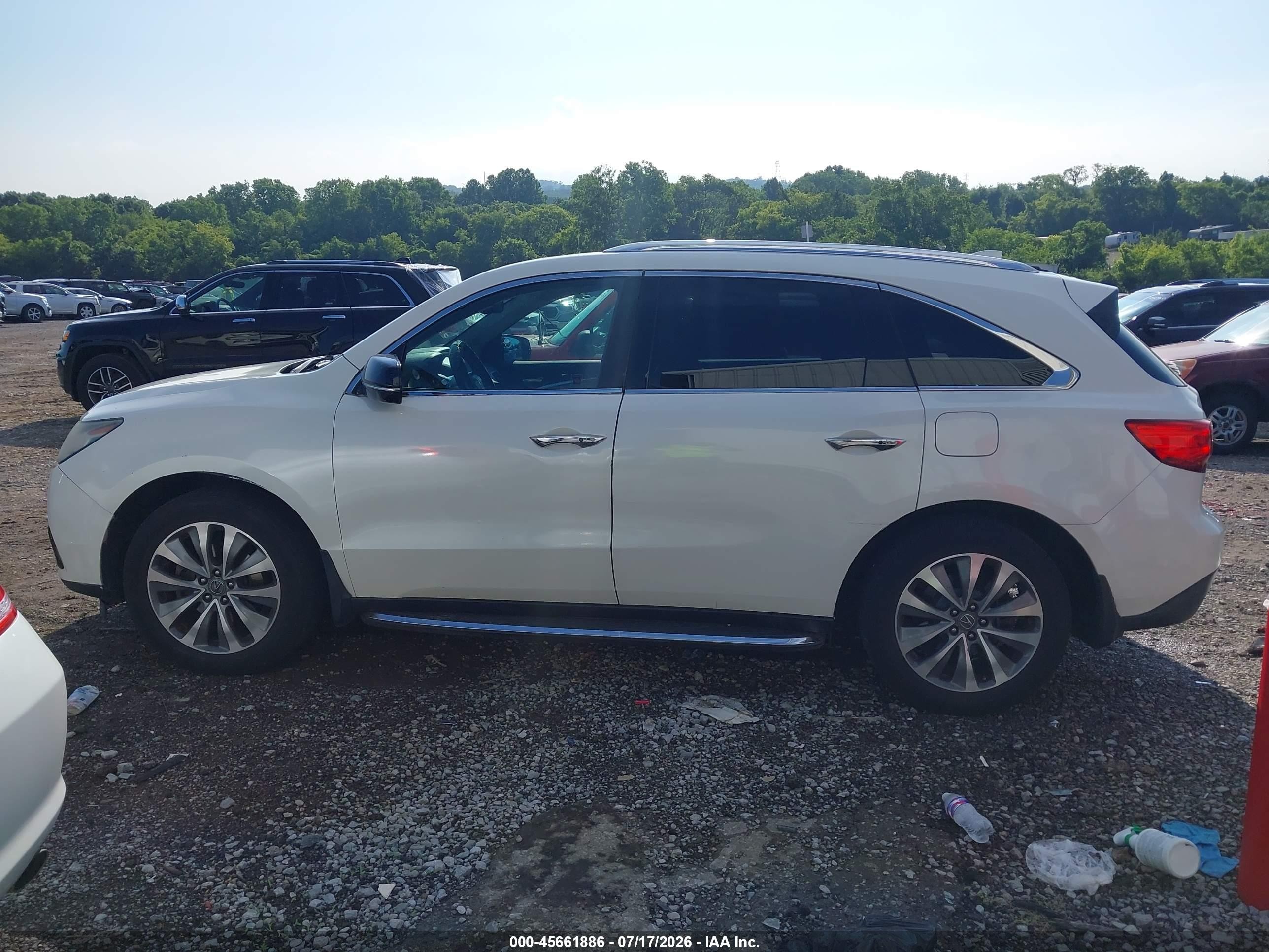2014 Acura Mdx Technology Package White vin: 5FRYD3H44EB009744