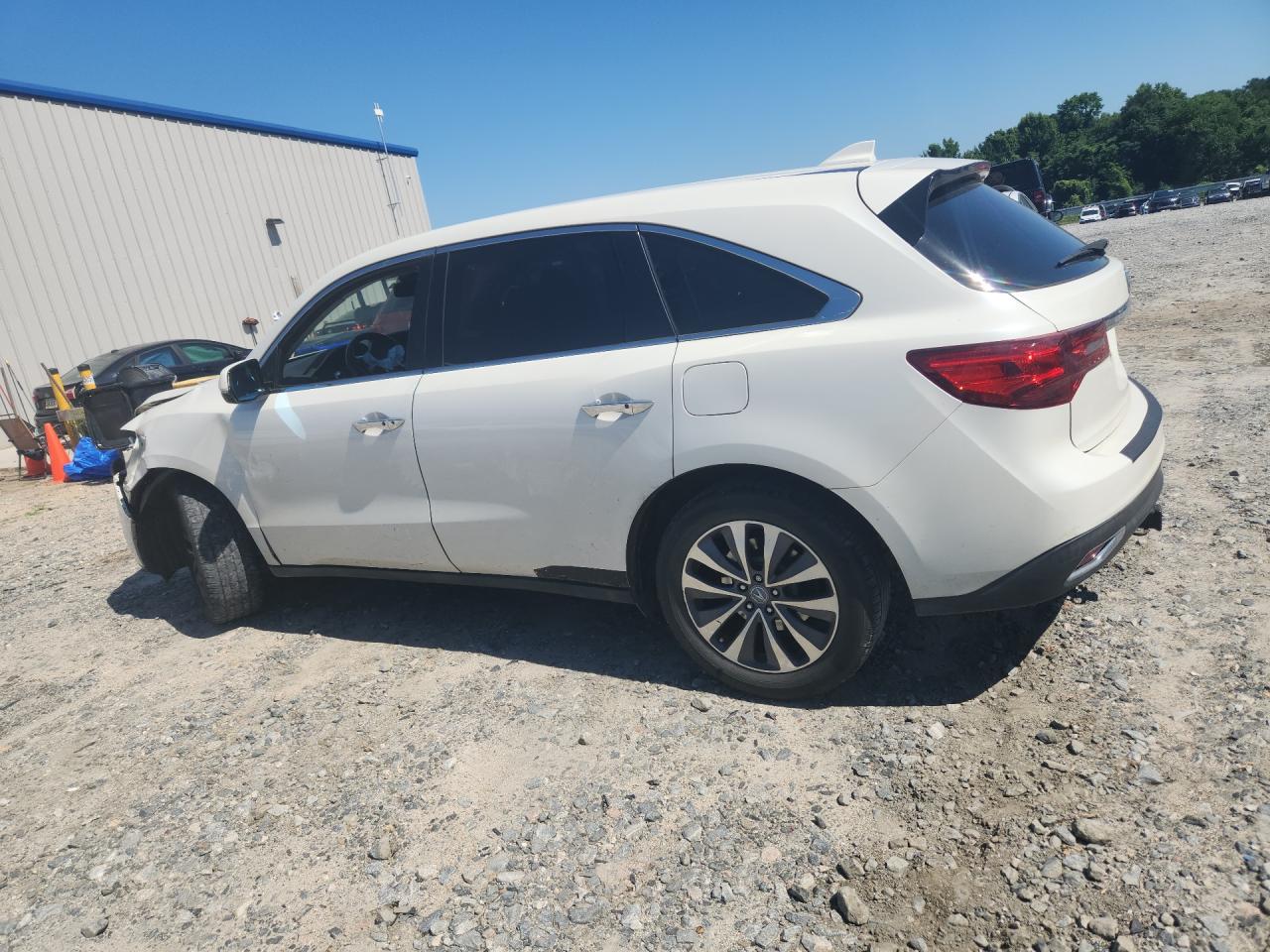 2014 Acura Mdx Technology White vin: 5FRYD3H44EB010974