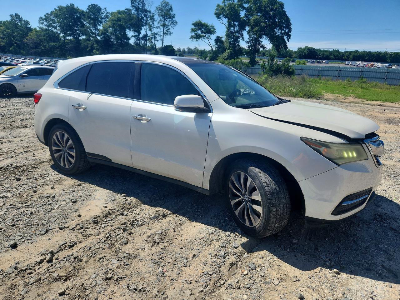 2014 Acura Mdx Technology White vin: 5FRYD3H44EB010974