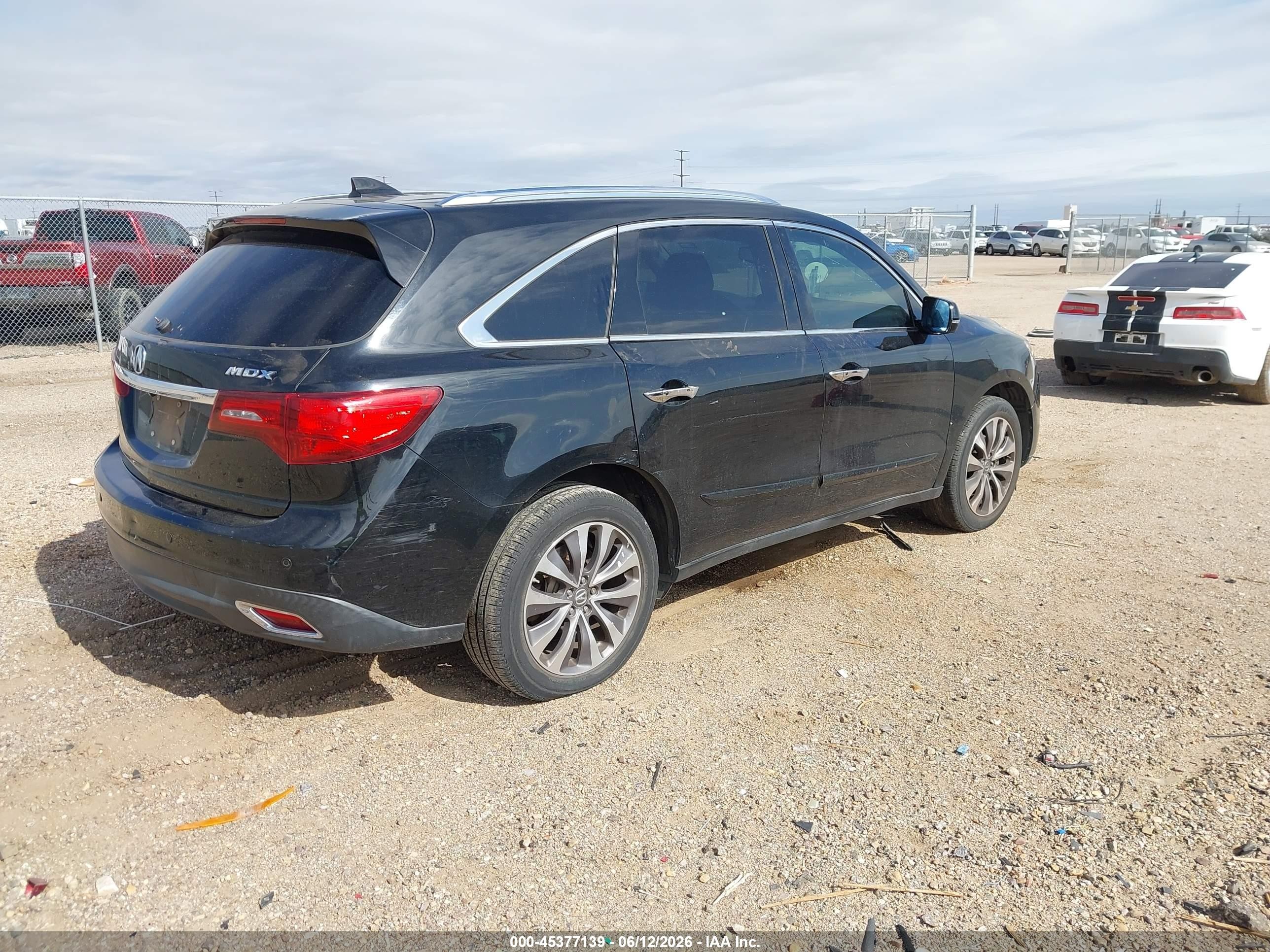2014 Acura Mdx Technology Package Black vin: 5FRYD3H44EB016113