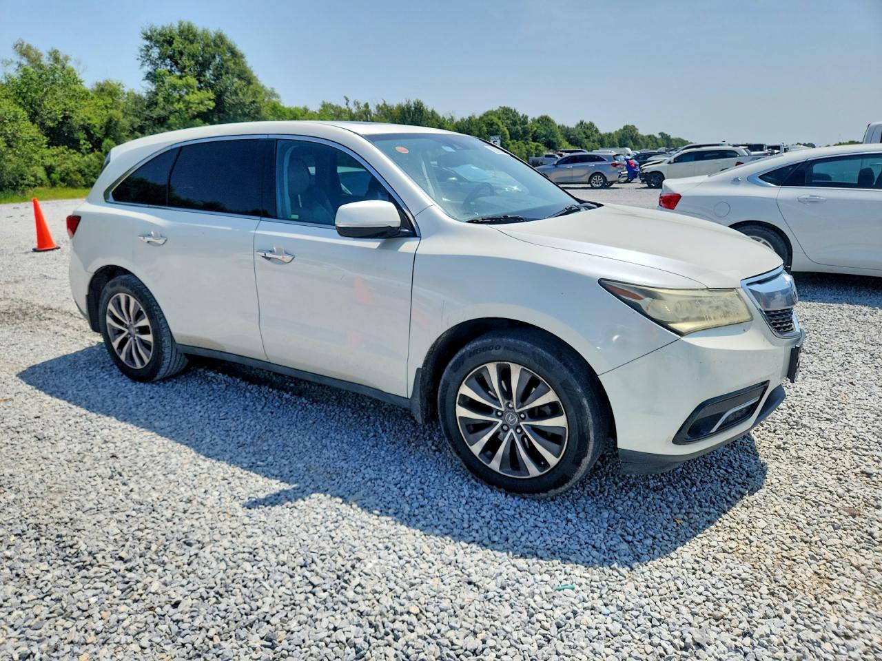 2015 Acura Mdx Technology White vin: 5FRYD3H44FB012807