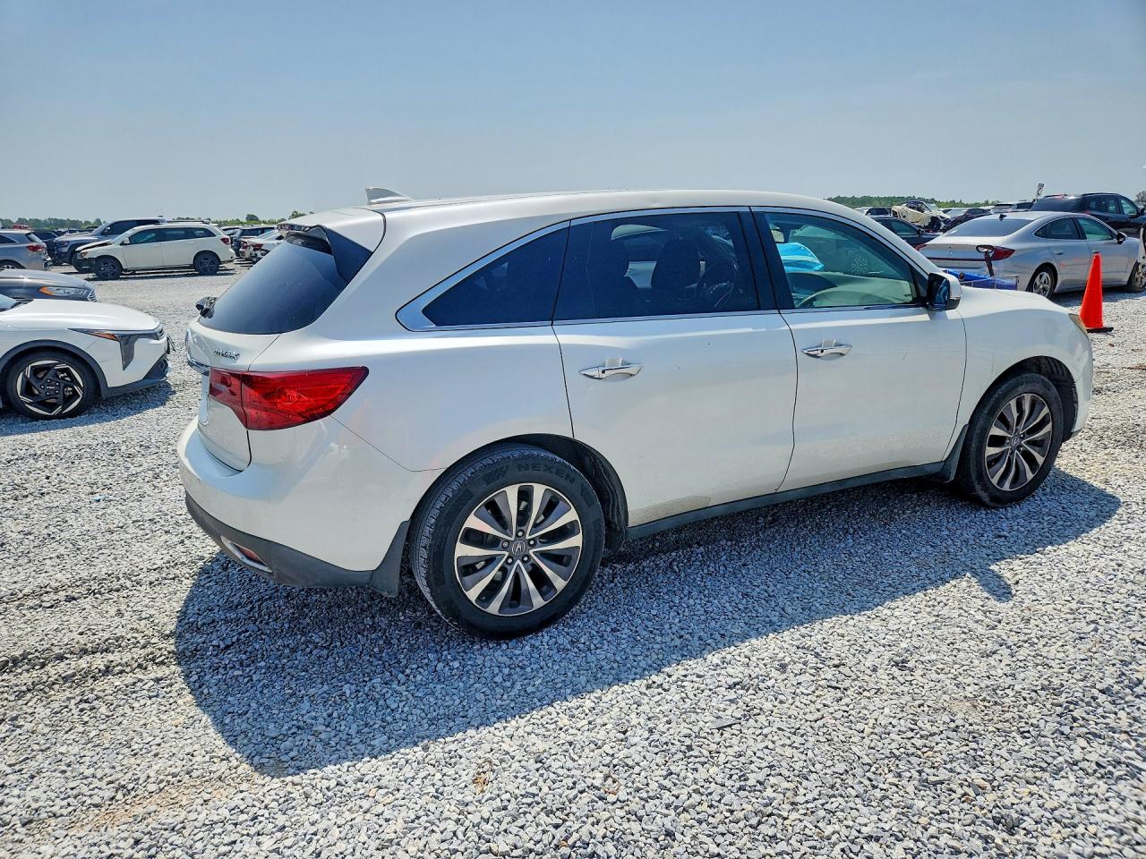 2015 Acura Mdx Technology White vin: 5FRYD3H44FB012807