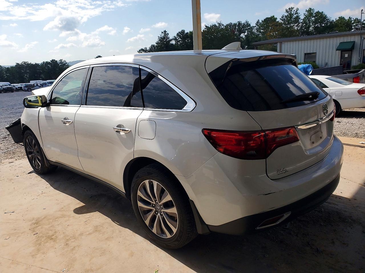 2014 Acura Mdx Technology White vin: 5FRYD3H45EB007582