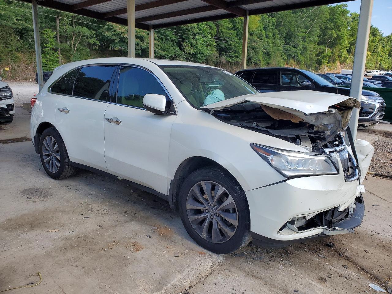 2014 Acura Mdx Technology White vin: 5FRYD3H45EB007582