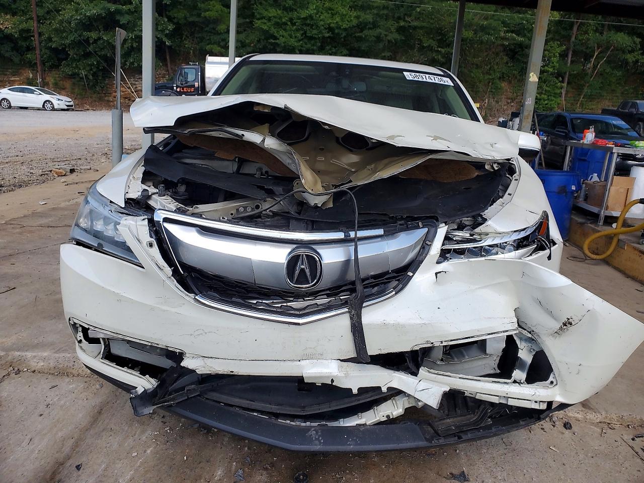 2014 Acura Mdx Technology White vin: 5FRYD3H45EB007582