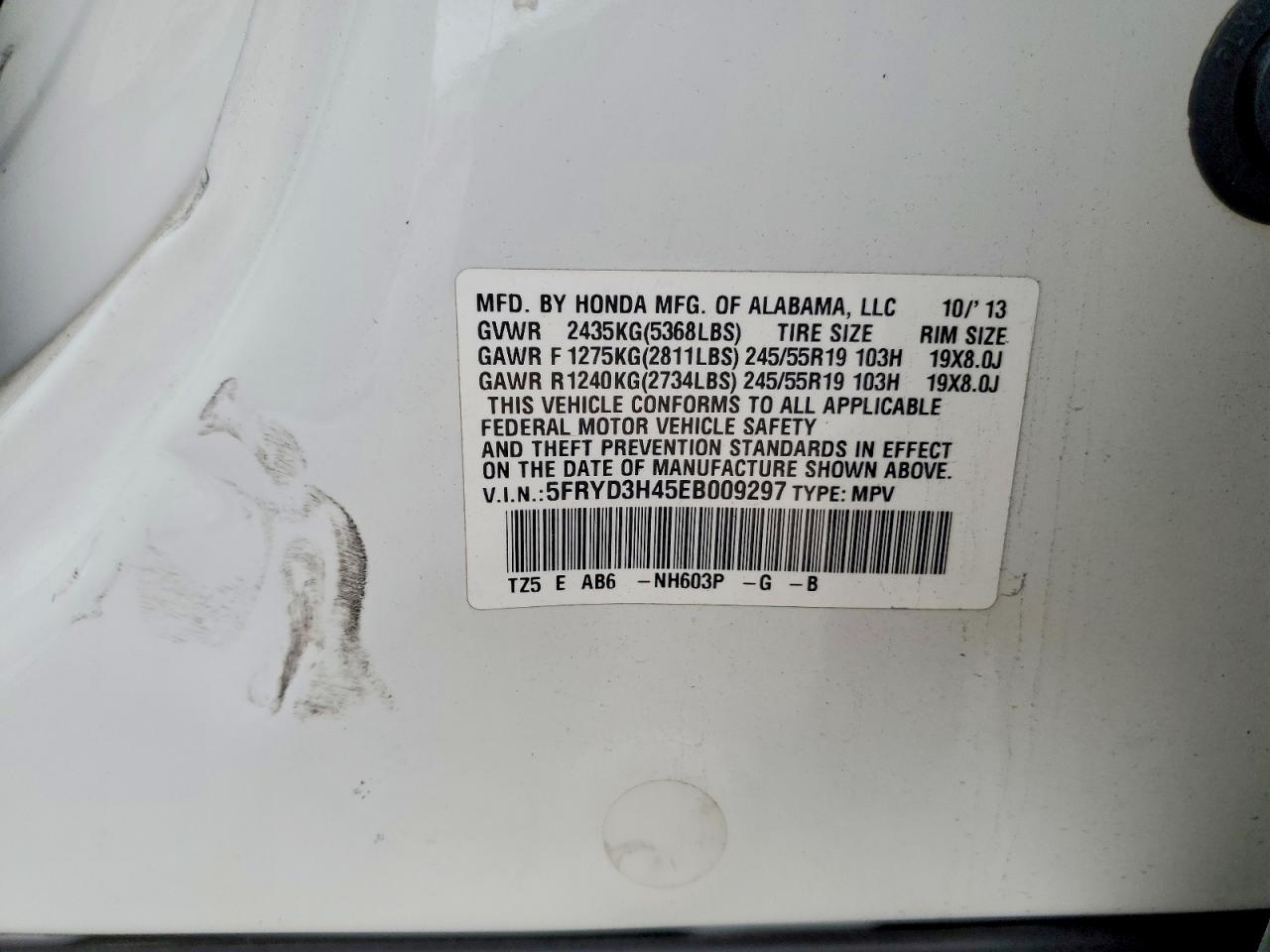 2014 Acura Mdx Technology White vin: 5FRYD3H45EB009297