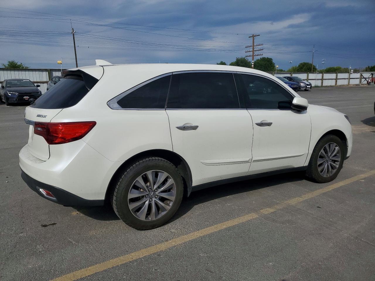 2014 Acura Mdx Technology White vin: 5FRYD3H45EB009297