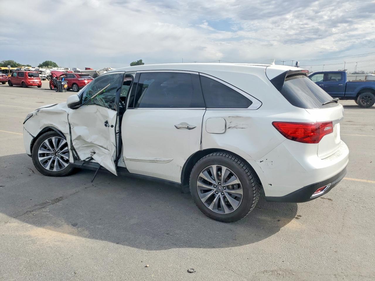 2014 Acura Mdx Technology White vin: 5FRYD3H45EB009297