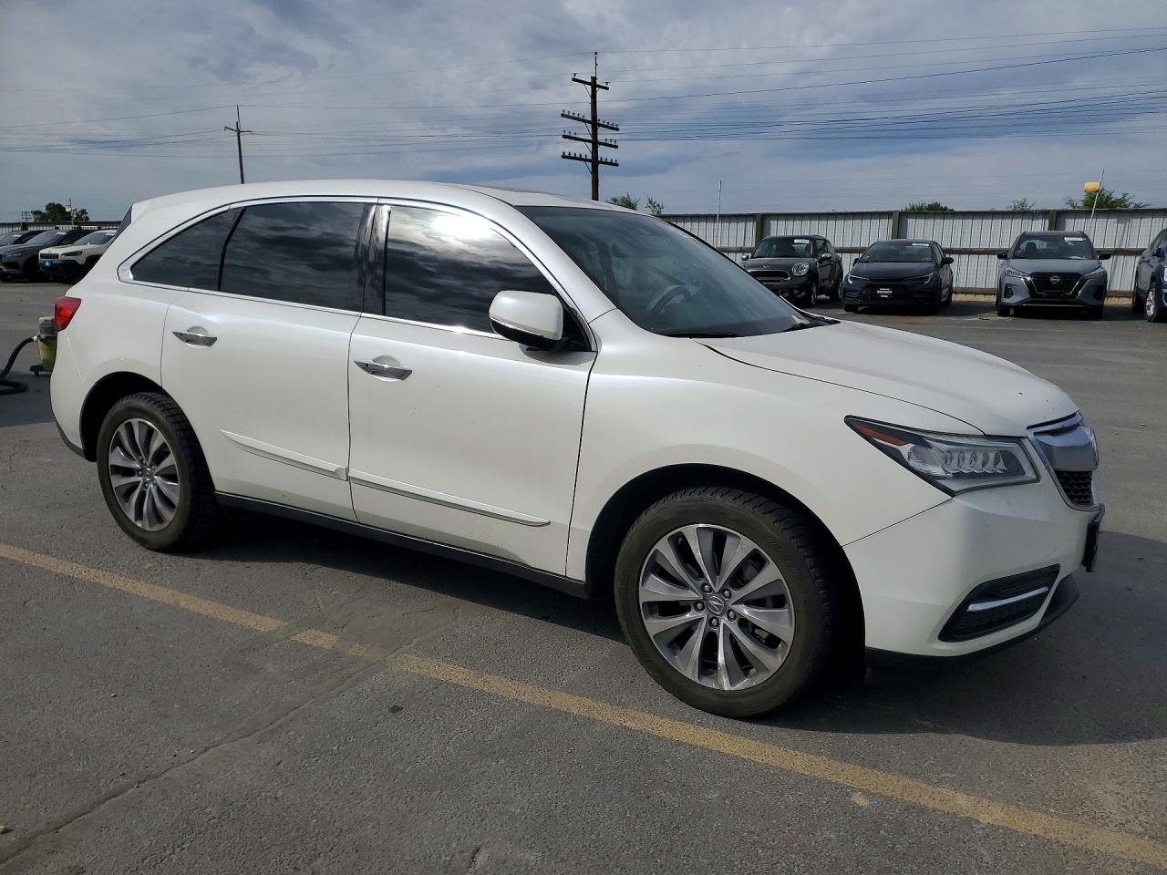 2014 Acura Mdx Technology White vin: 5FRYD3H45EB009297