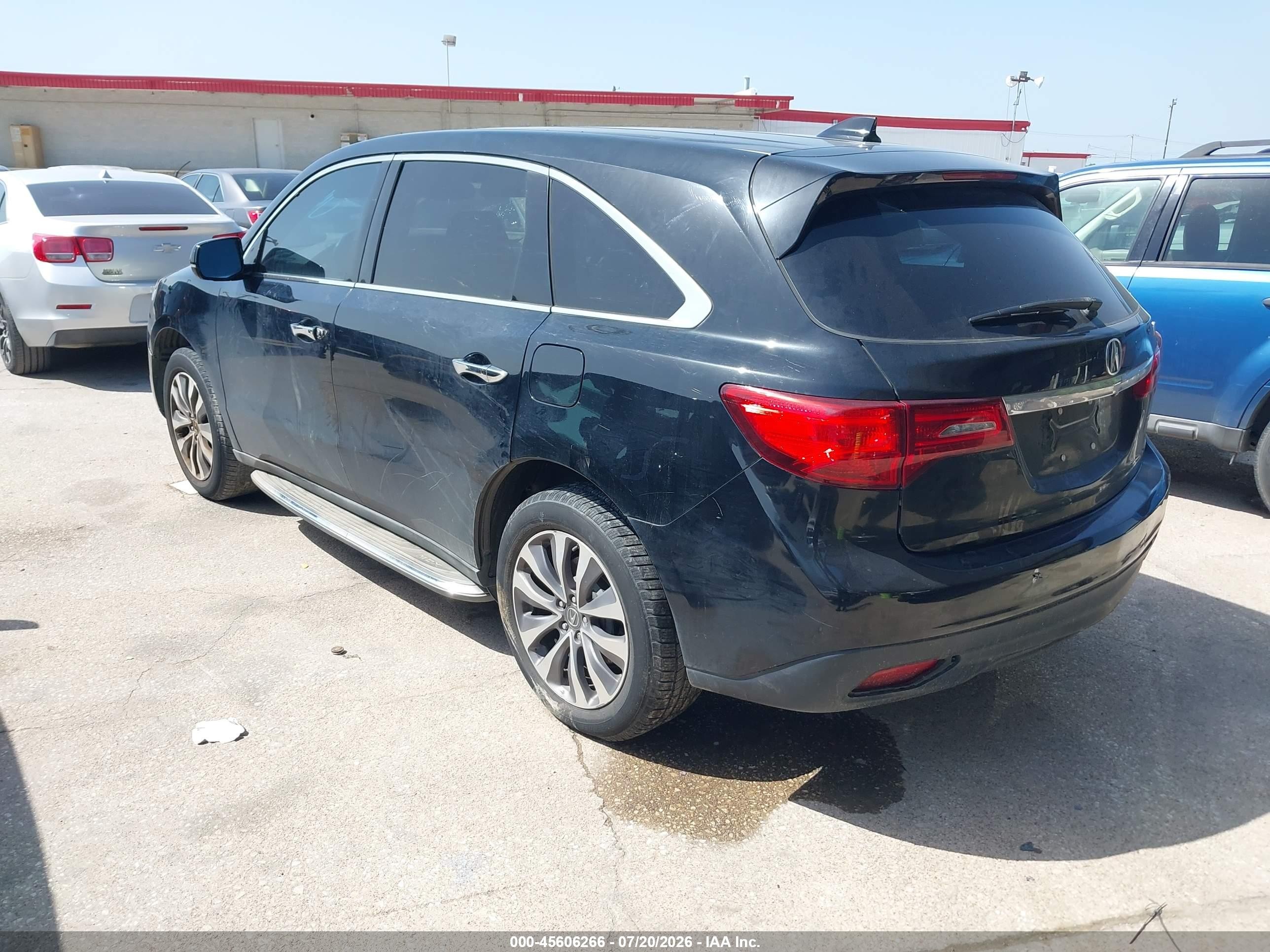 2014 Acura Mdx Technology Package Black vin: 5FRYD3H45EB018601