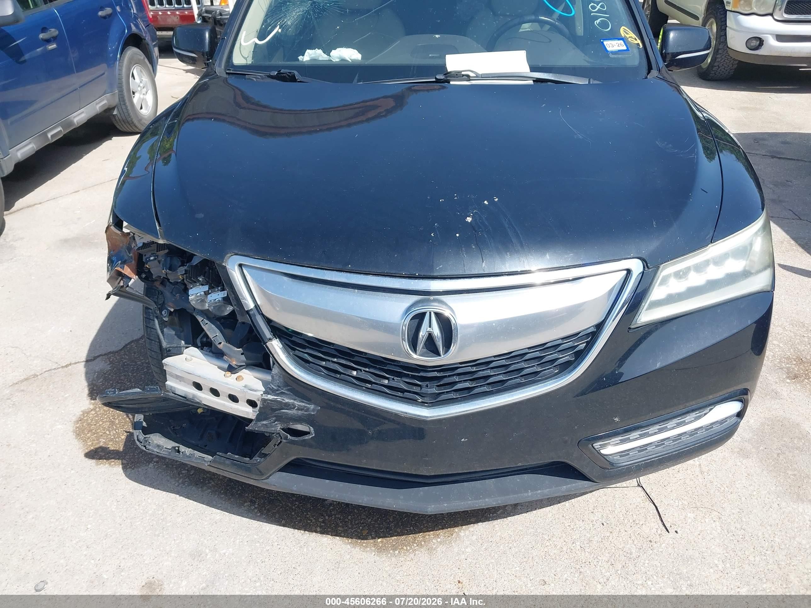 2014 Acura Mdx Technology Package Black vin: 5FRYD3H45EB018601