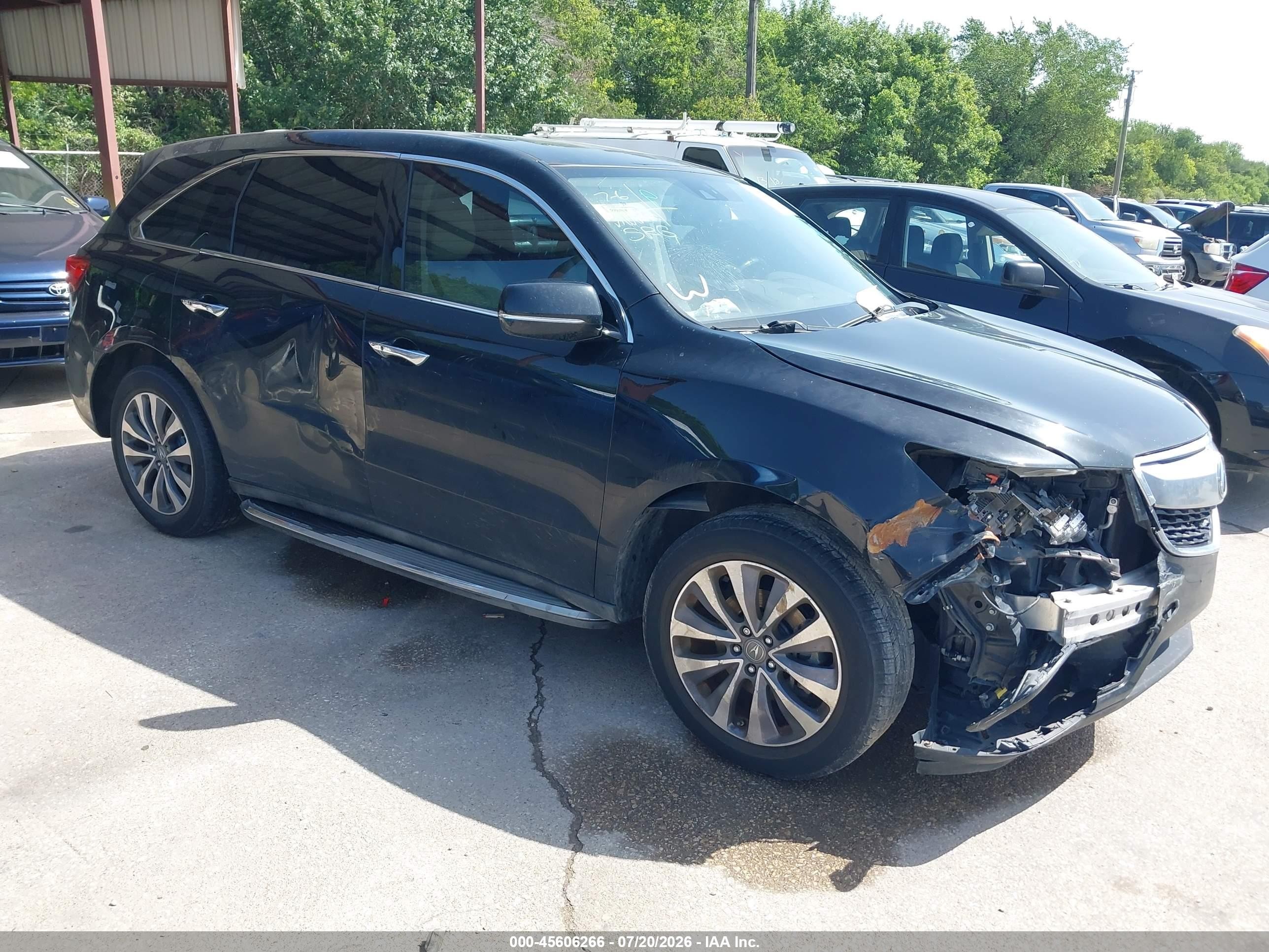 2014 Acura Mdx Technology Package Black vin: 5FRYD3H45EB018601
