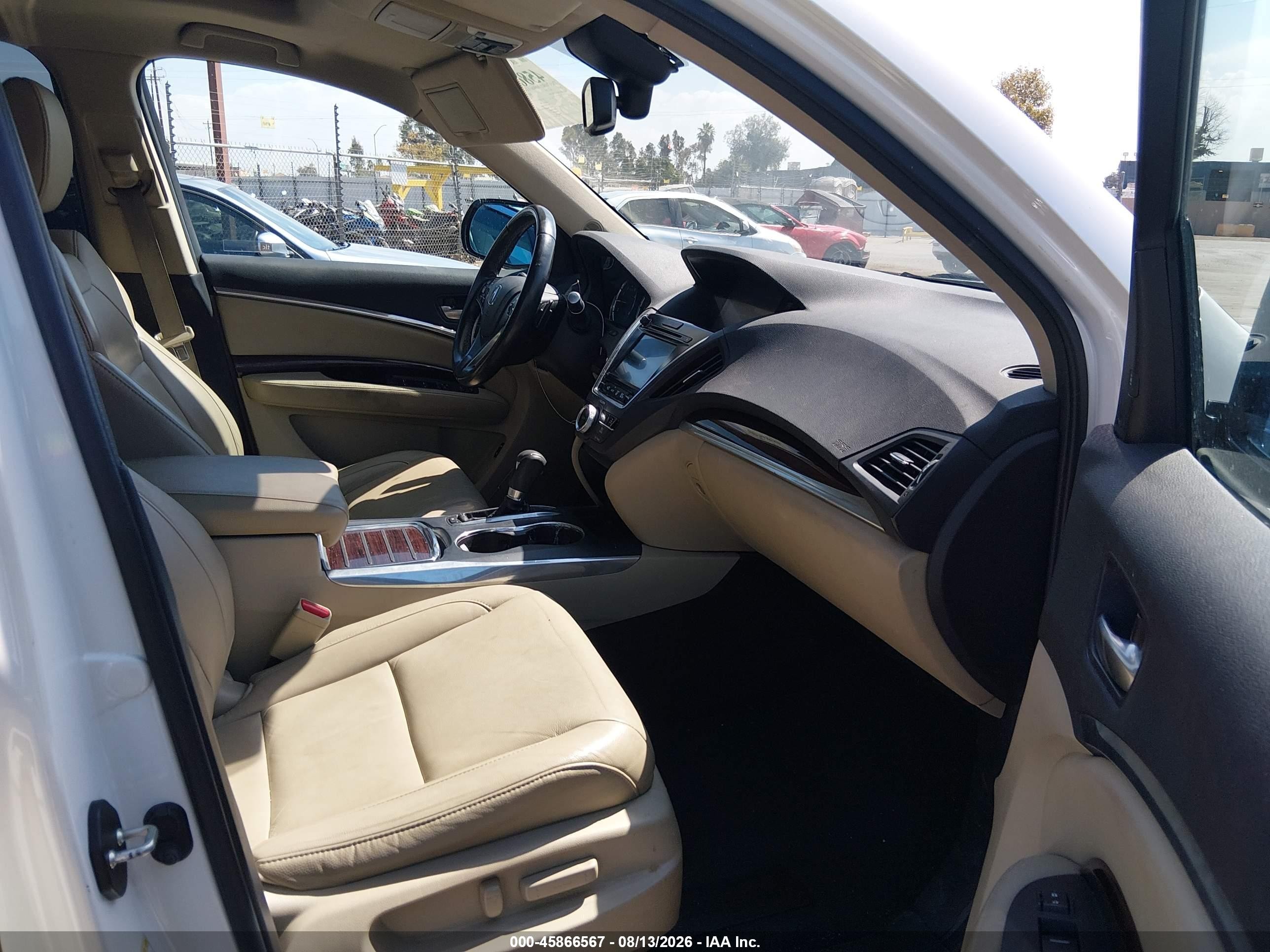 2015 Acura Mdx Technology Package White vin: 5FRYD3H45FB001007