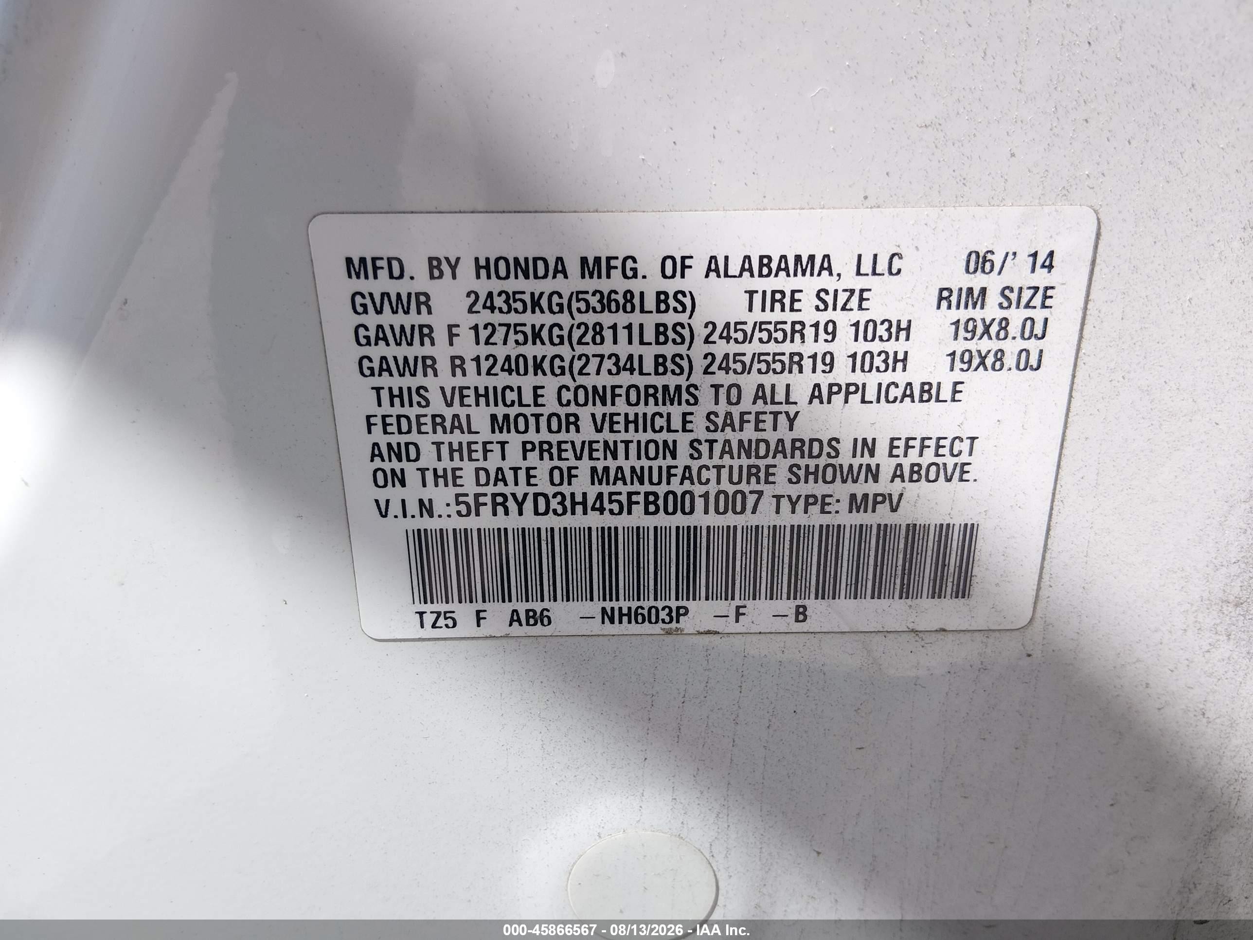 2015 Acura Mdx Technology Package White vin: 5FRYD3H45FB001007