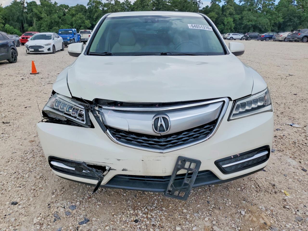 2015 Acura Mdx Technology White vin: 5FRYD3H45FB004571