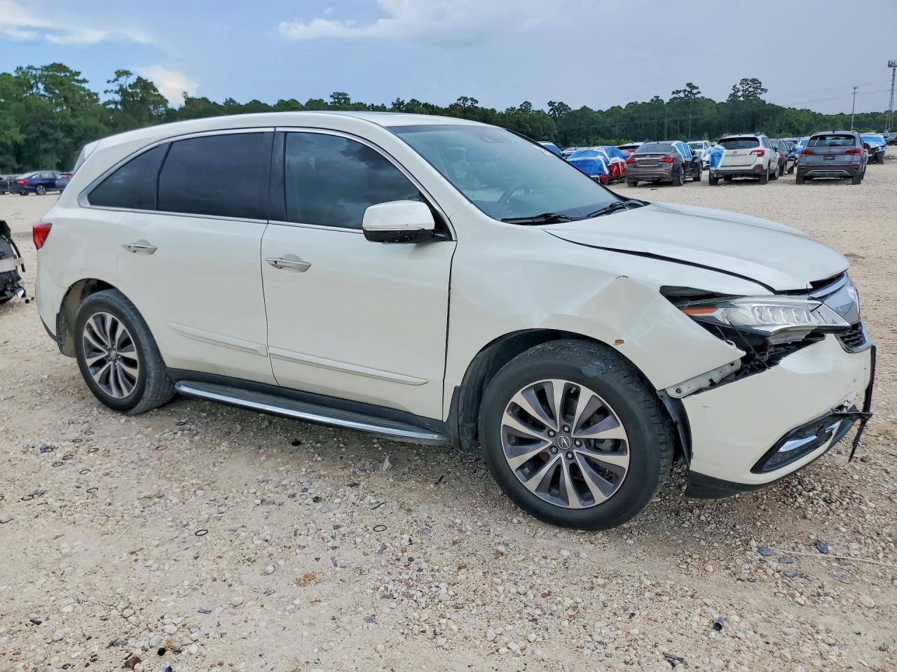 2015 Acura Mdx Technology White vin: 5FRYD3H45FB004571