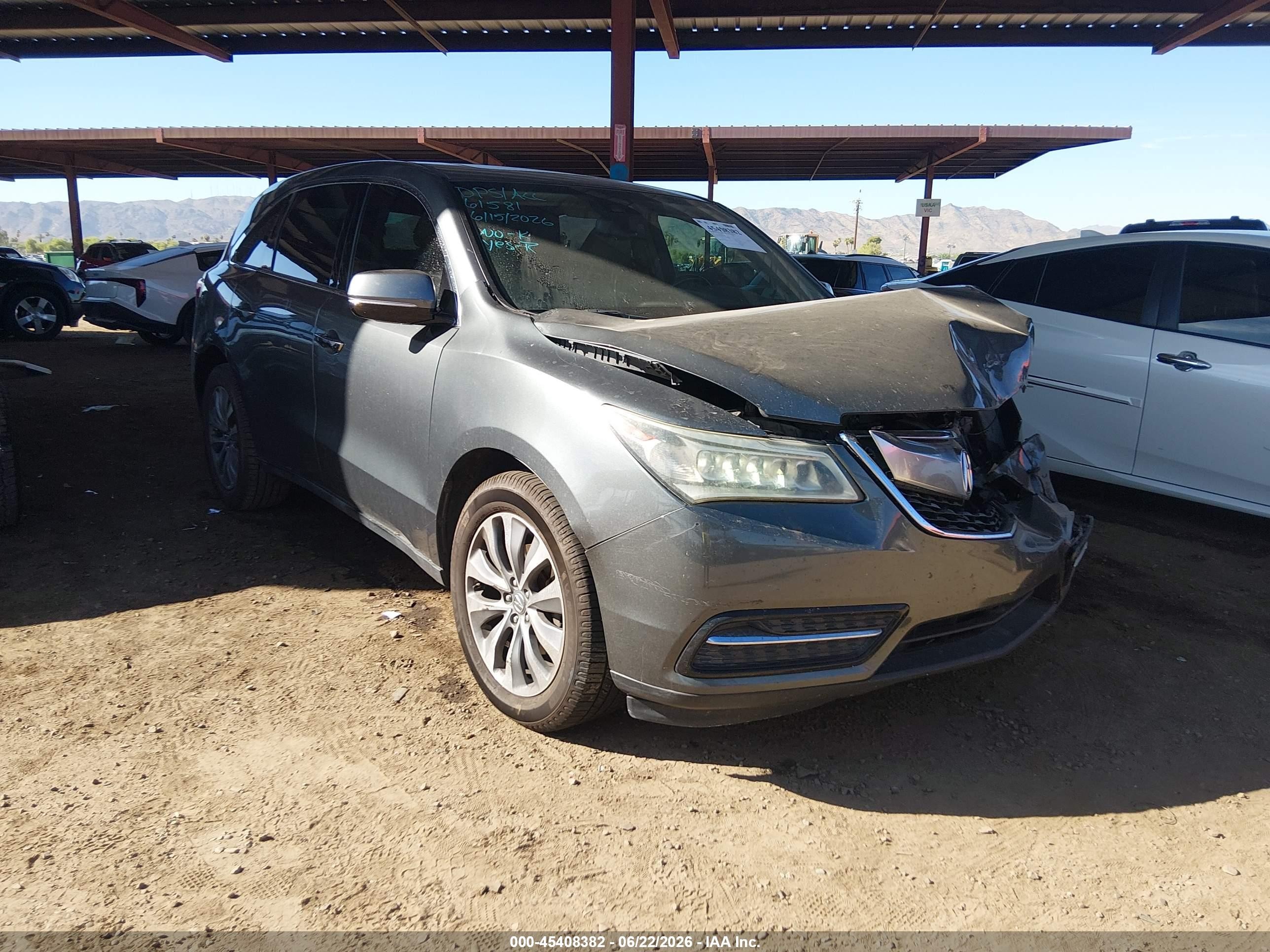 2014 Acura Mdx Technology Package Gray vin: 5FRYD3H46EB002374