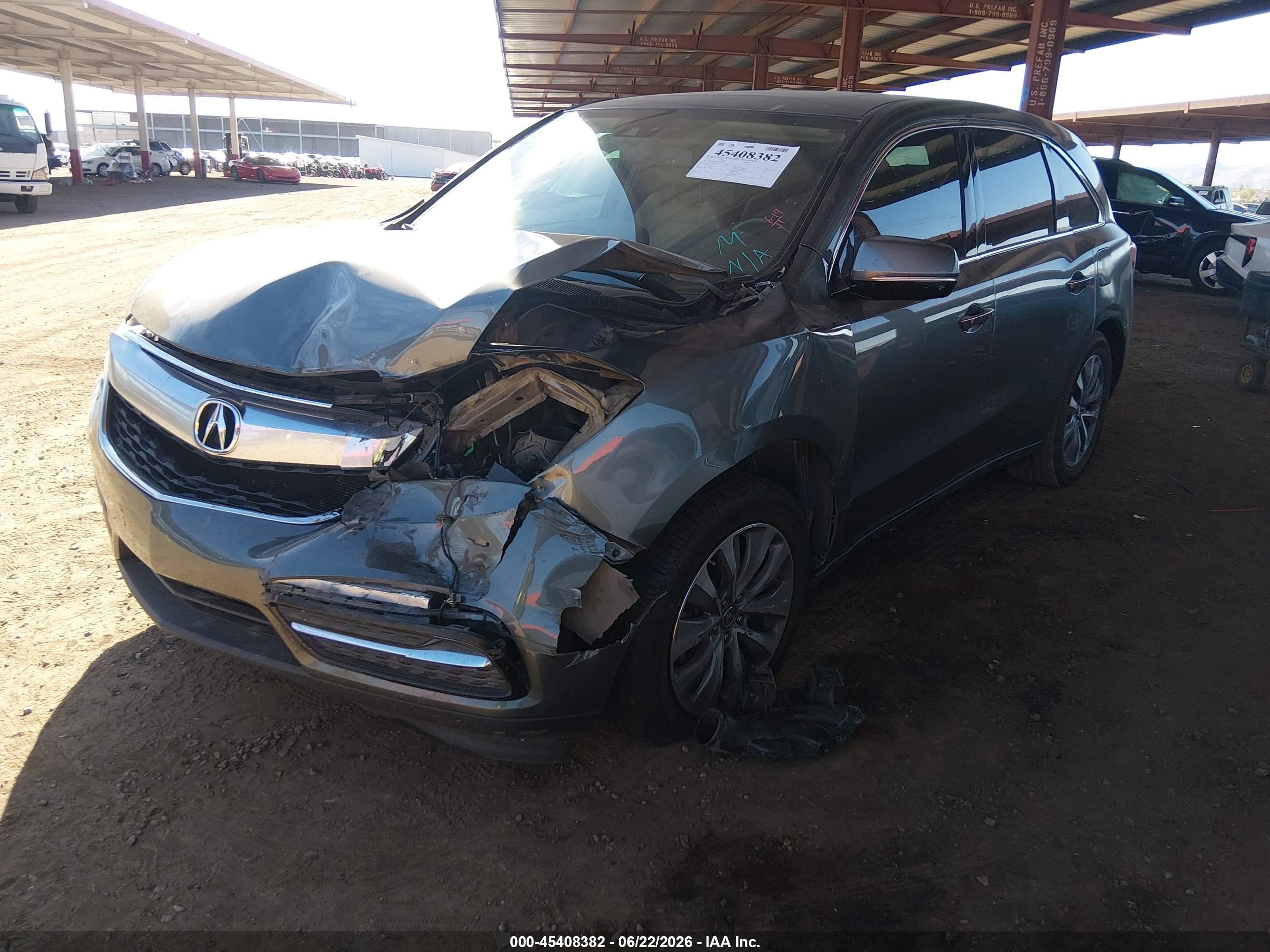 2014 Acura Mdx Technology Package Gray vin: 5FRYD3H46EB002374