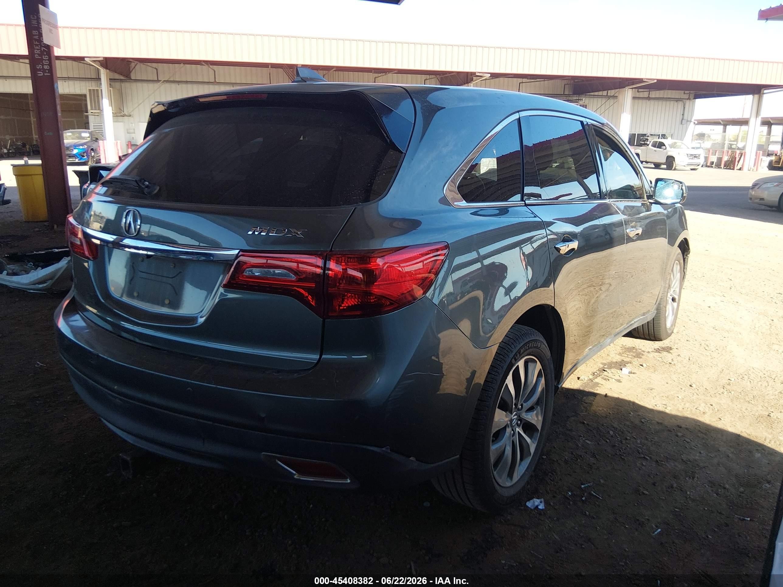 2014 Acura Mdx Technology Package Gray vin: 5FRYD3H46EB002374