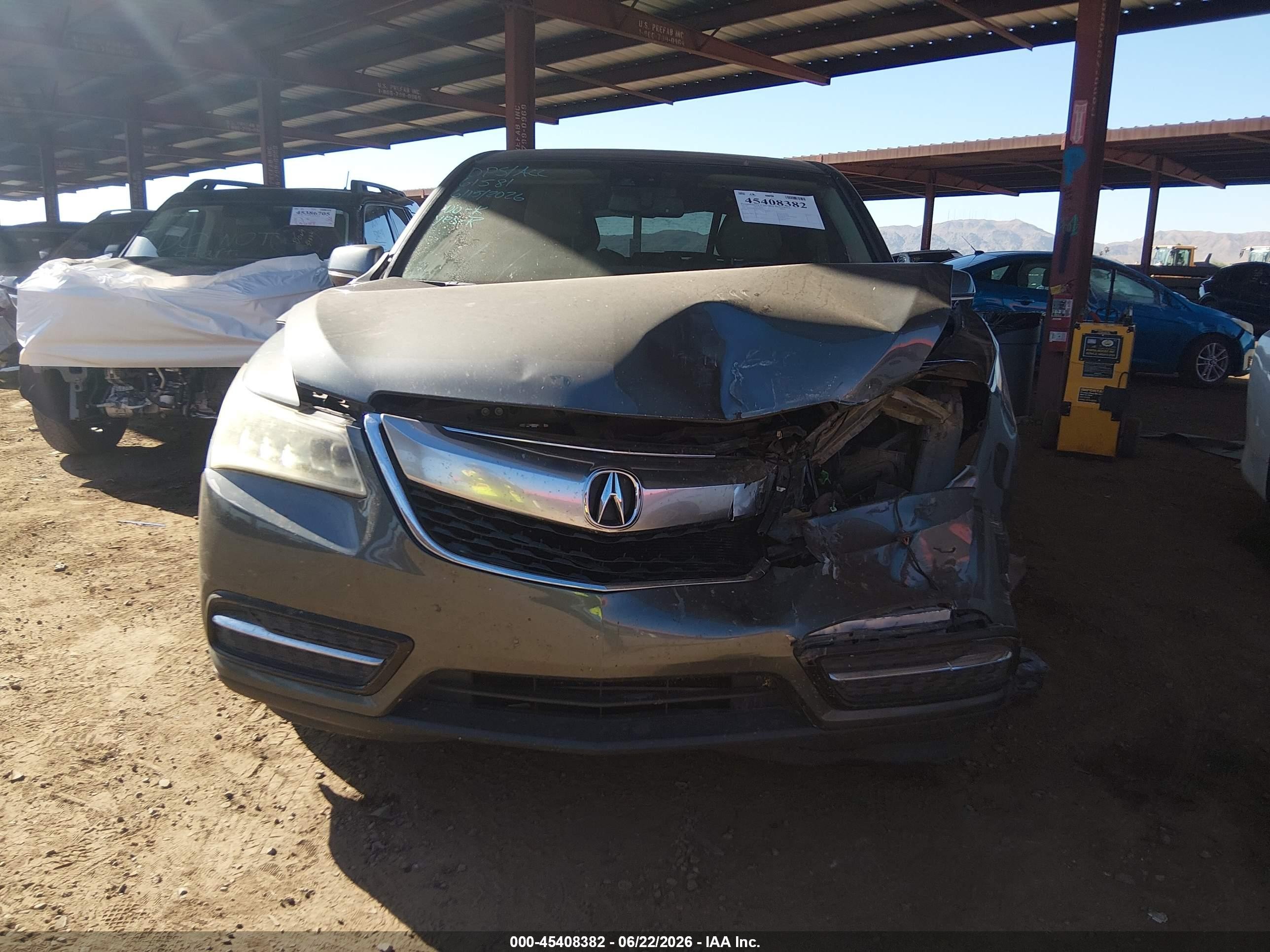 2014 Acura Mdx Technology Package Gray vin: 5FRYD3H46EB002374