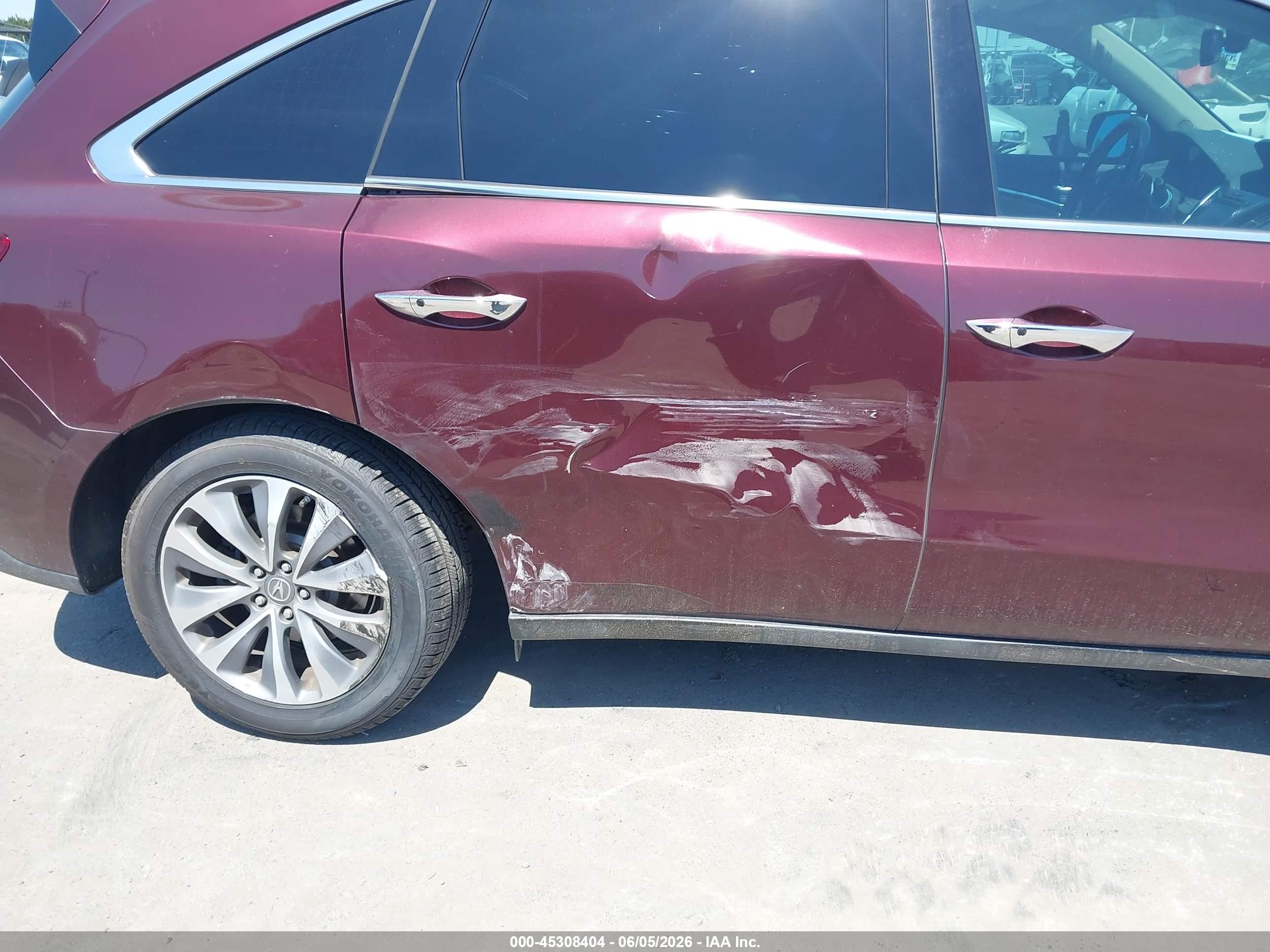 2014 Acura Mdx Technology Package Maroon vin: 5FRYD3H46EB004464