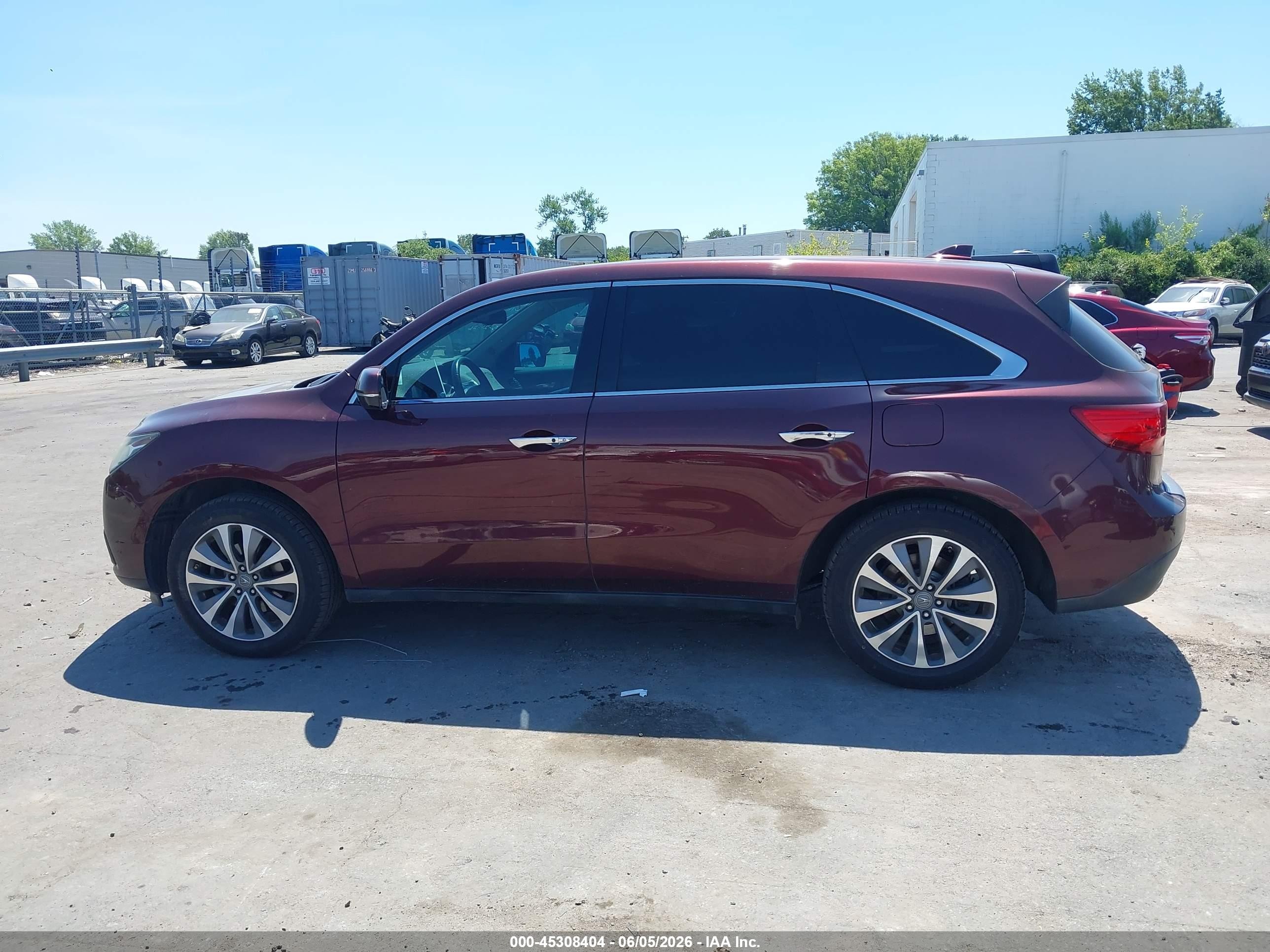 2014 Acura Mdx Technology Package Maroon vin: 5FRYD3H46EB004464