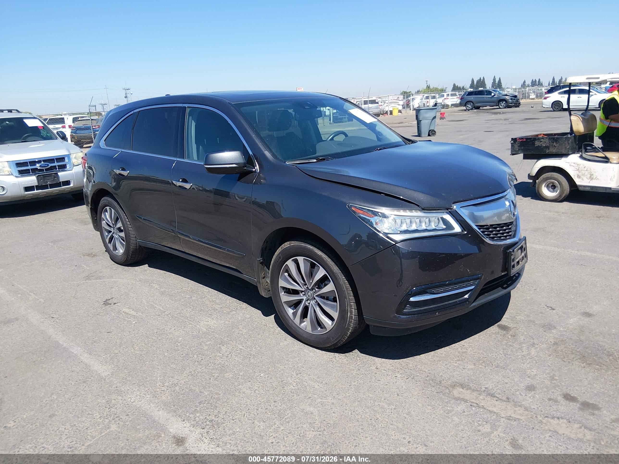 2014 Acura Mdx Technology Package Black vin: 5FRYD3H46EB014623