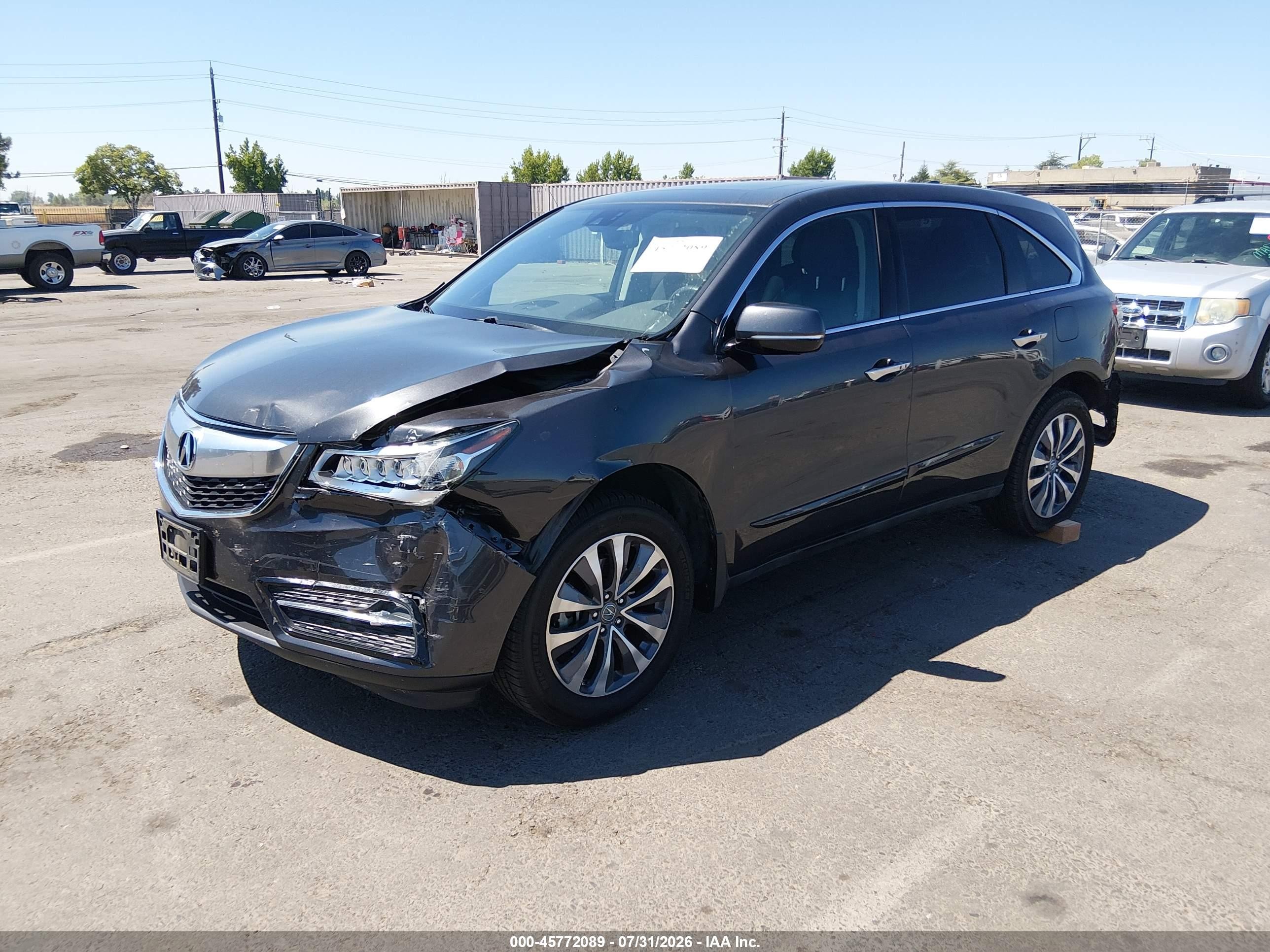 2014 Acura Mdx Technology Package Black vin: 5FRYD3H46EB014623