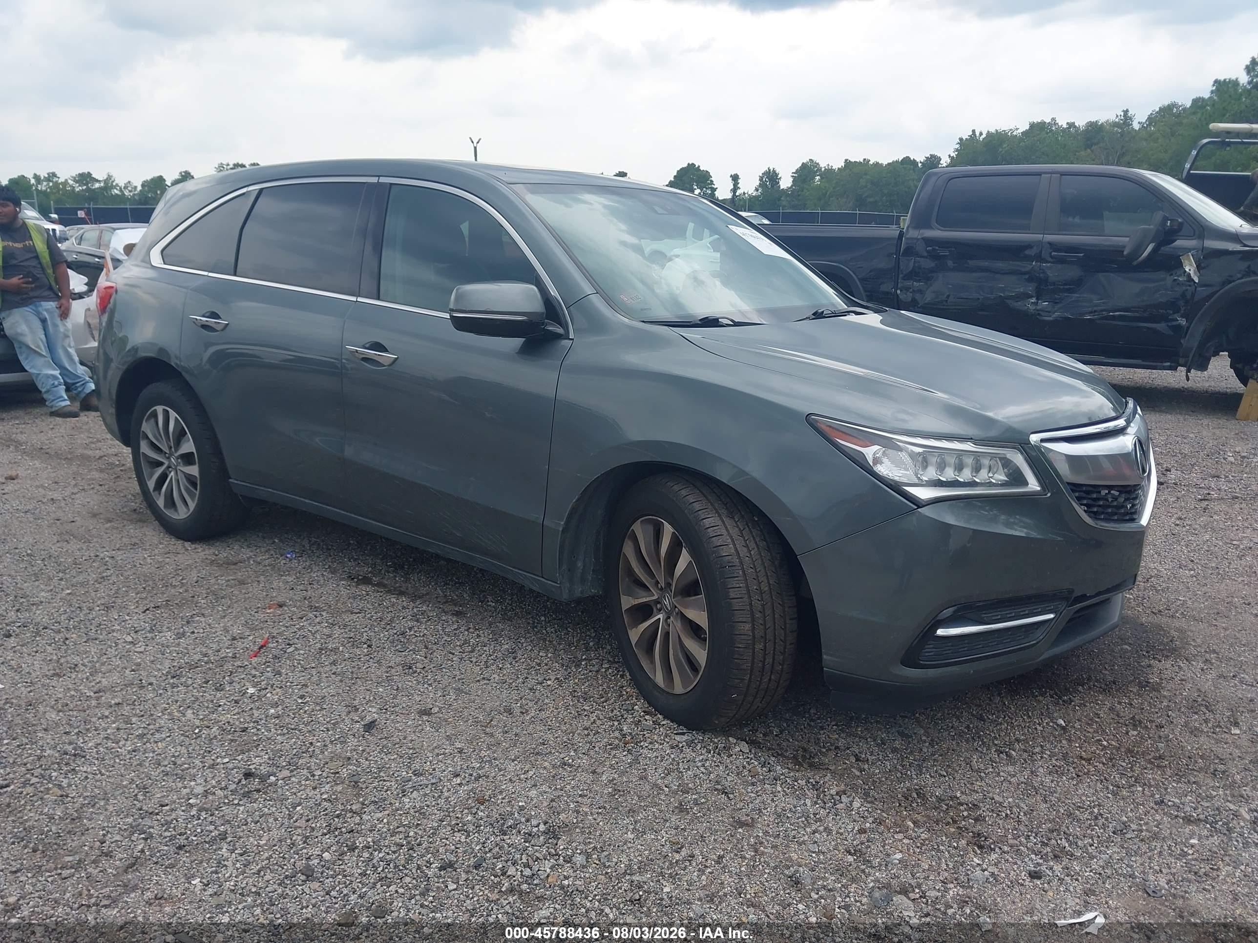 2015 Acura Mdx Technology Package Gray vin: 5FRYD3H46FB006815