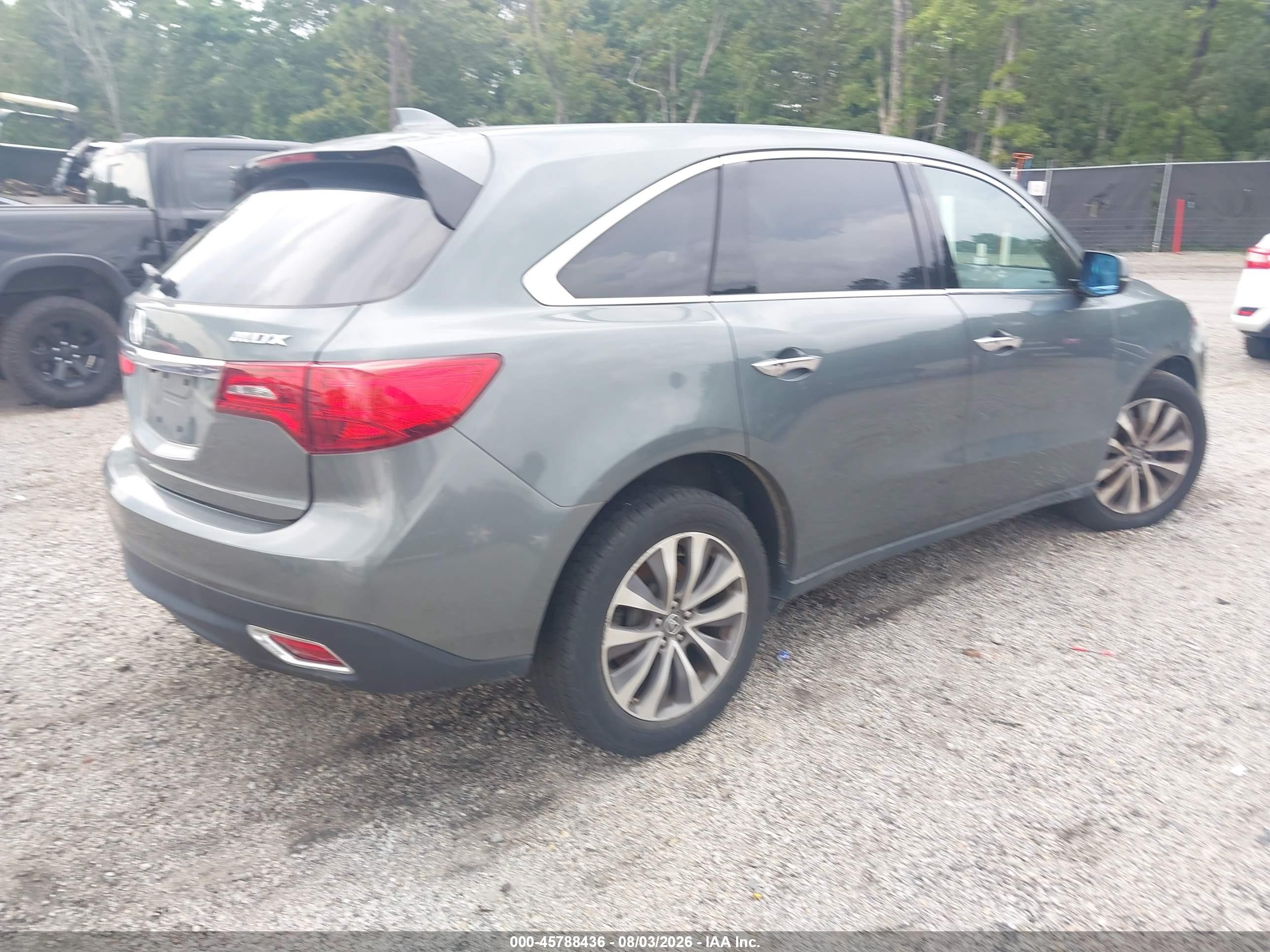 2015 Acura Mdx Technology Package Gray vin: 5FRYD3H46FB006815