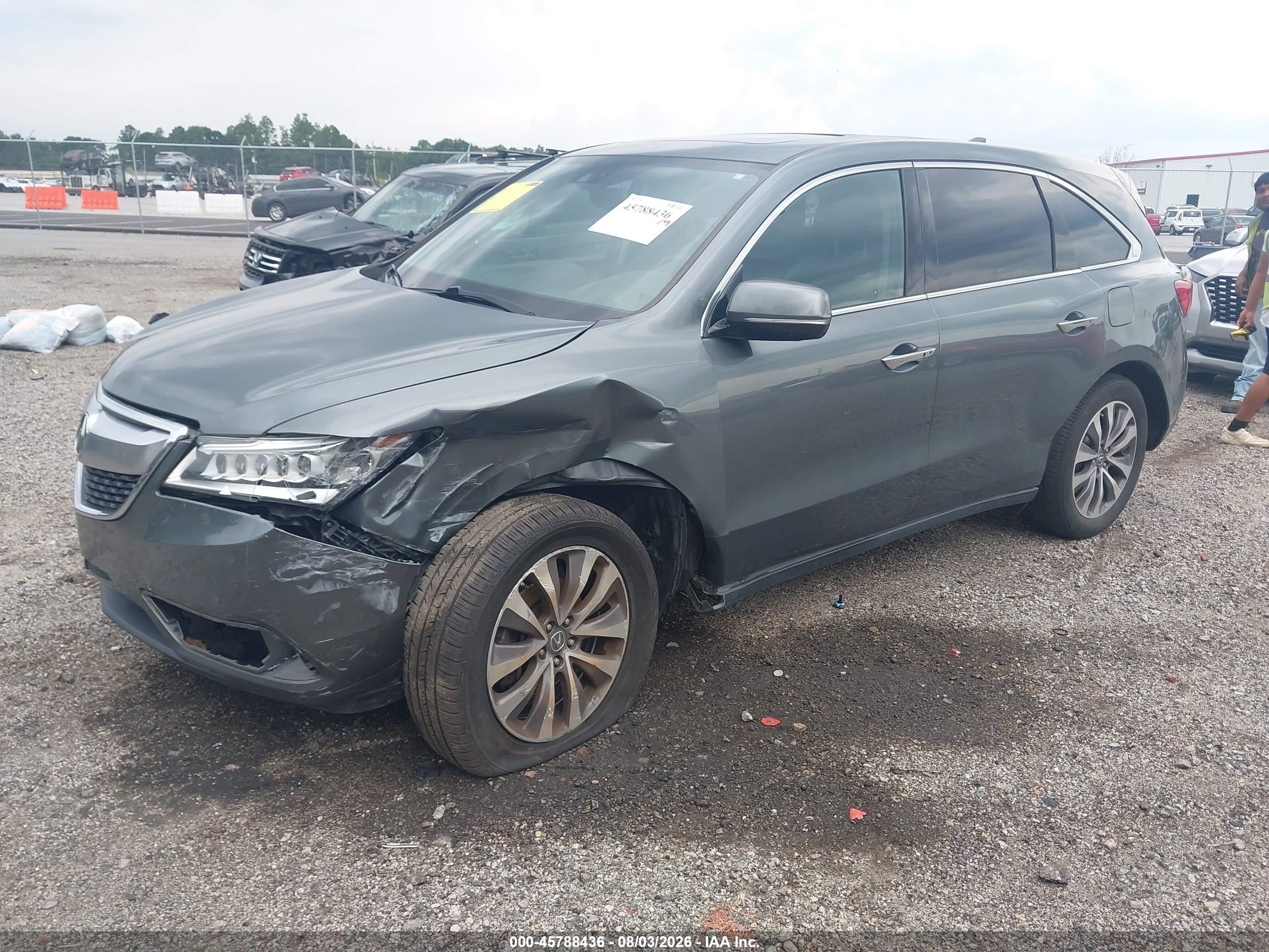 2015 Acura Mdx Technology Package Gray vin: 5FRYD3H46FB006815