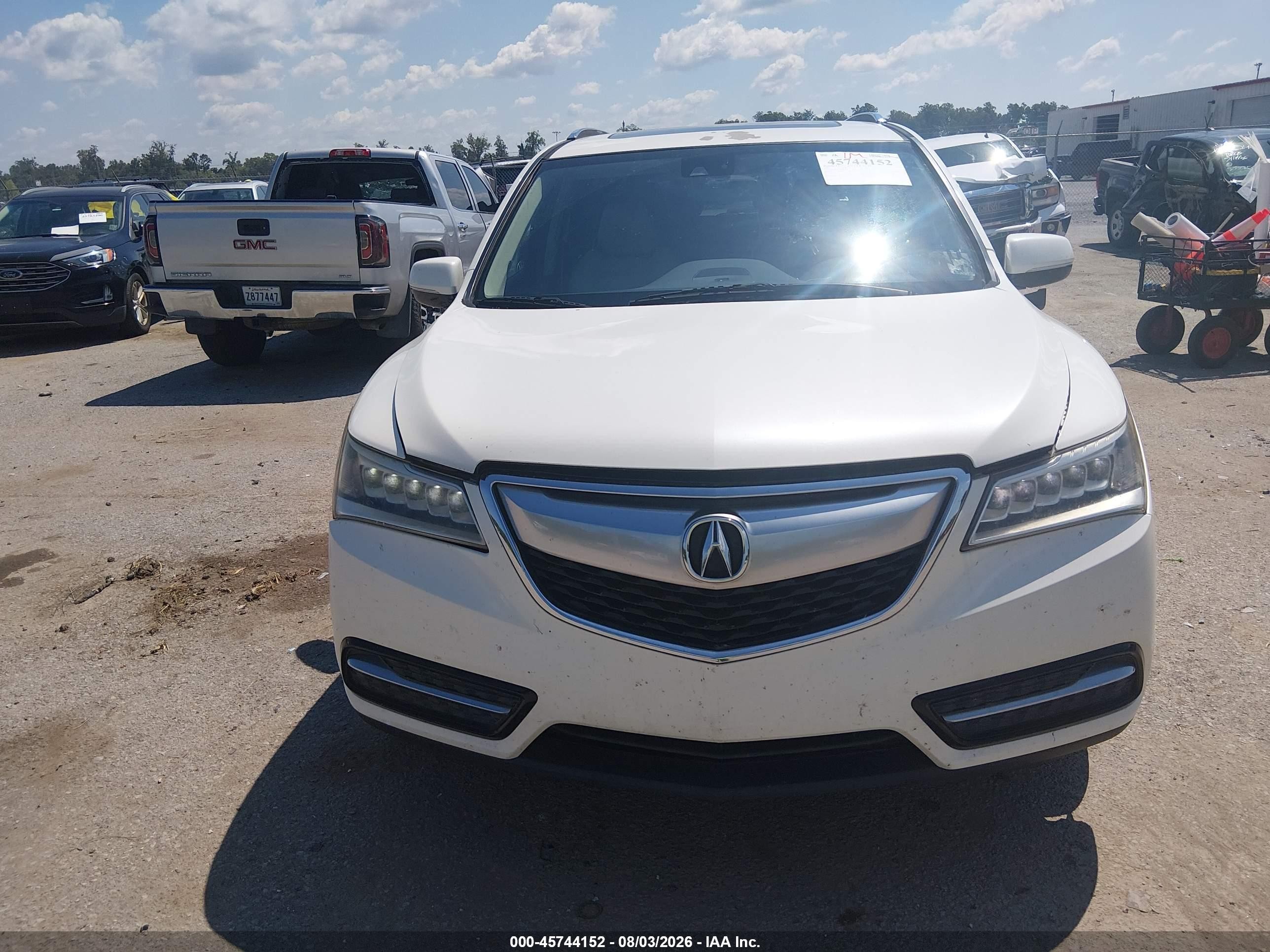 2014 Acura Mdx Technology Package Белый vin: 5FRYD3H47EB010757