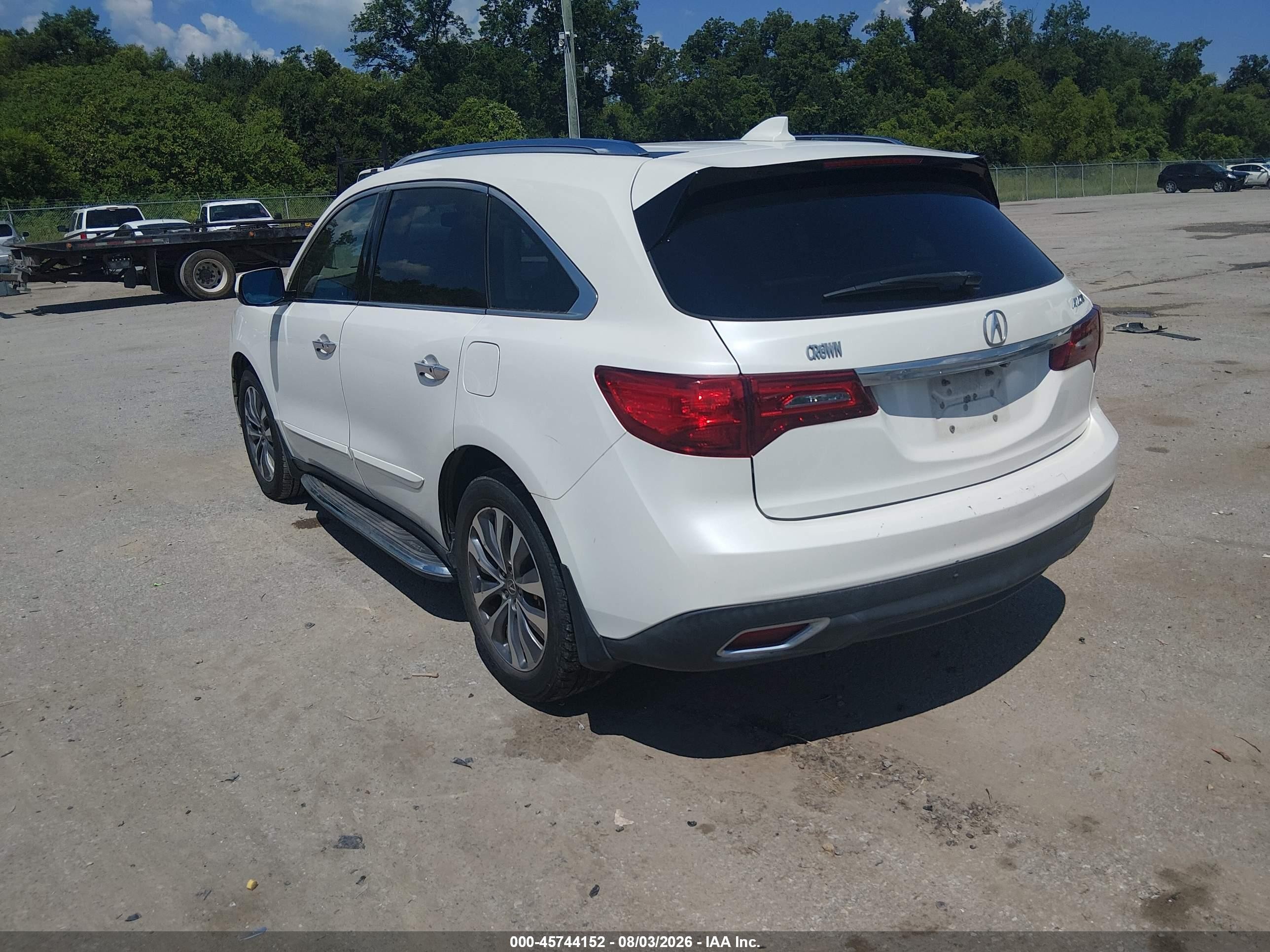 2014 Acura Mdx Technology Package Белый vin: 5FRYD3H47EB010757