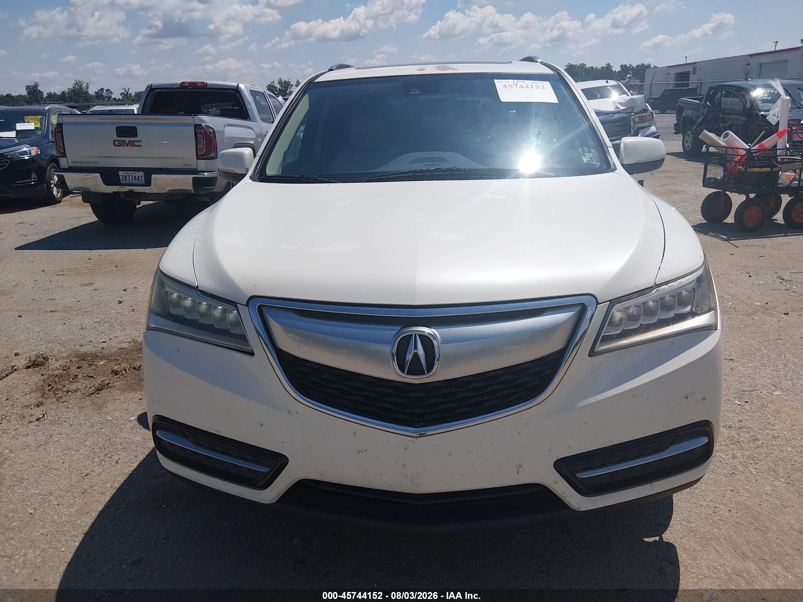 2014 Acura Mdx Technology Package Белый vin: 5FRYD3H47EB010757