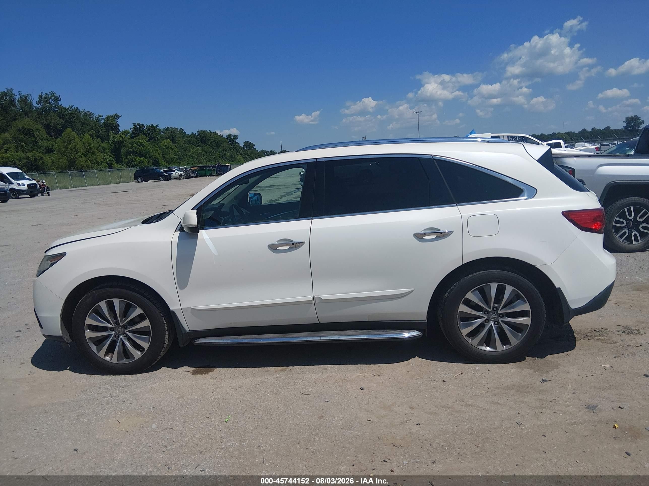 2014 Acura Mdx Technology Package Белый vin: 5FRYD3H47EB010757