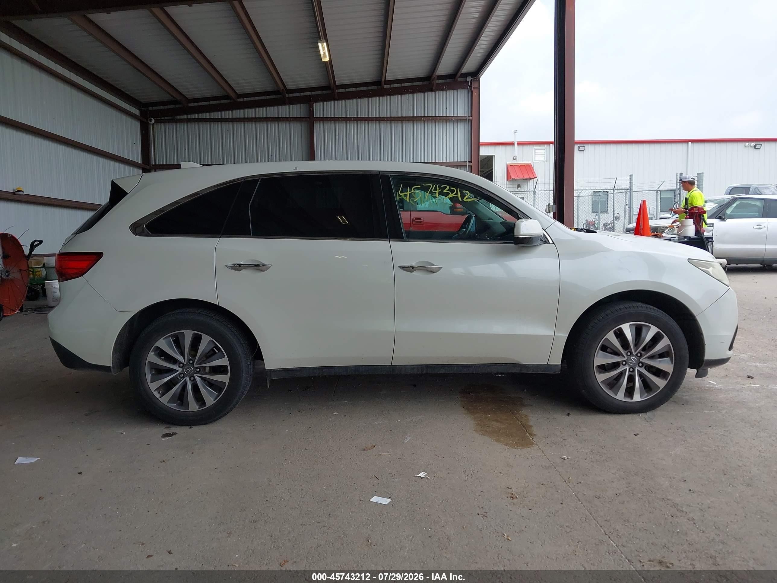 2014 Acura Mdx Technology Package White vin: 5FRYD3H47EB018079