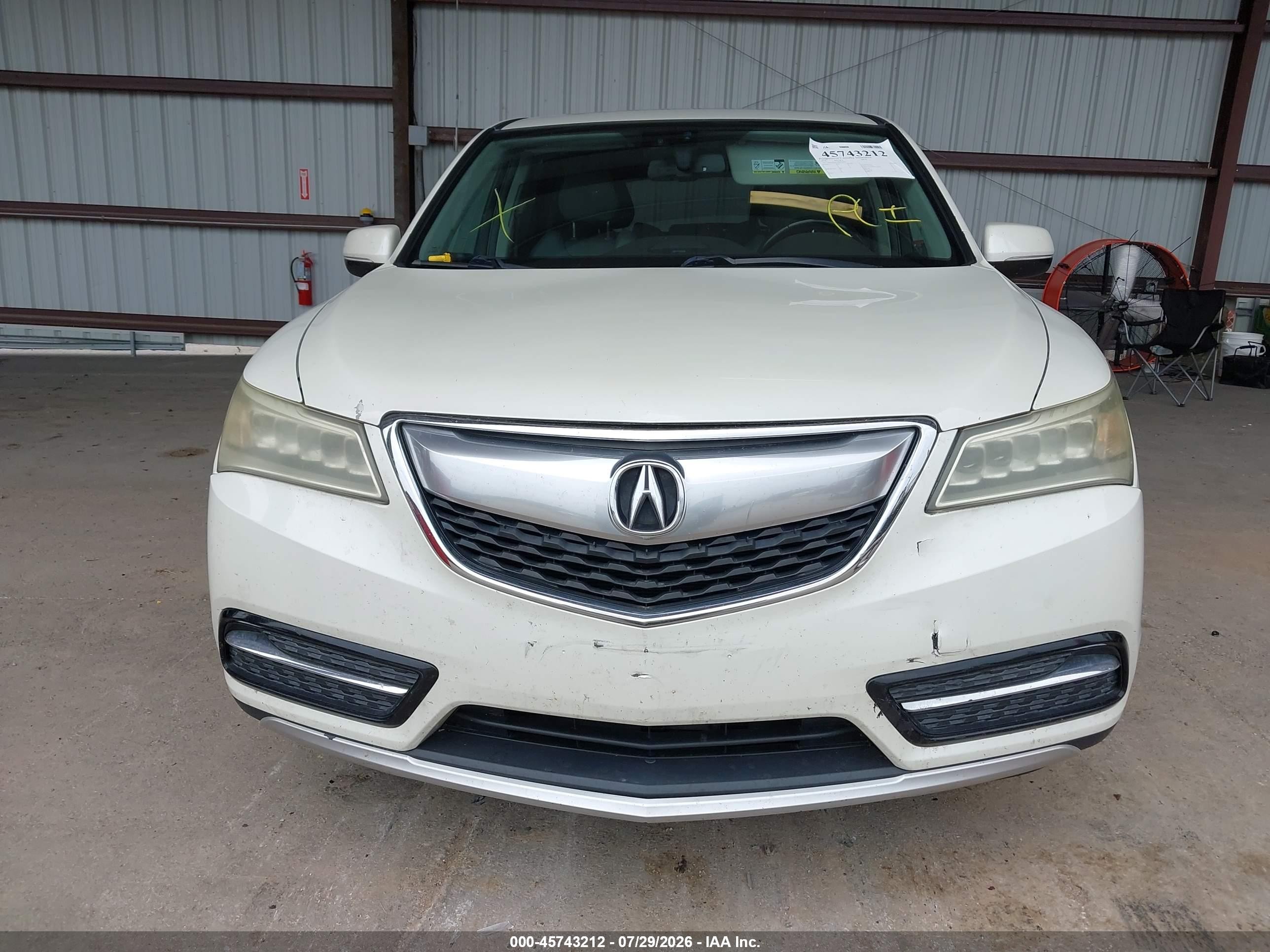 2014 Acura Mdx Technology Package White vin: 5FRYD3H47EB018079