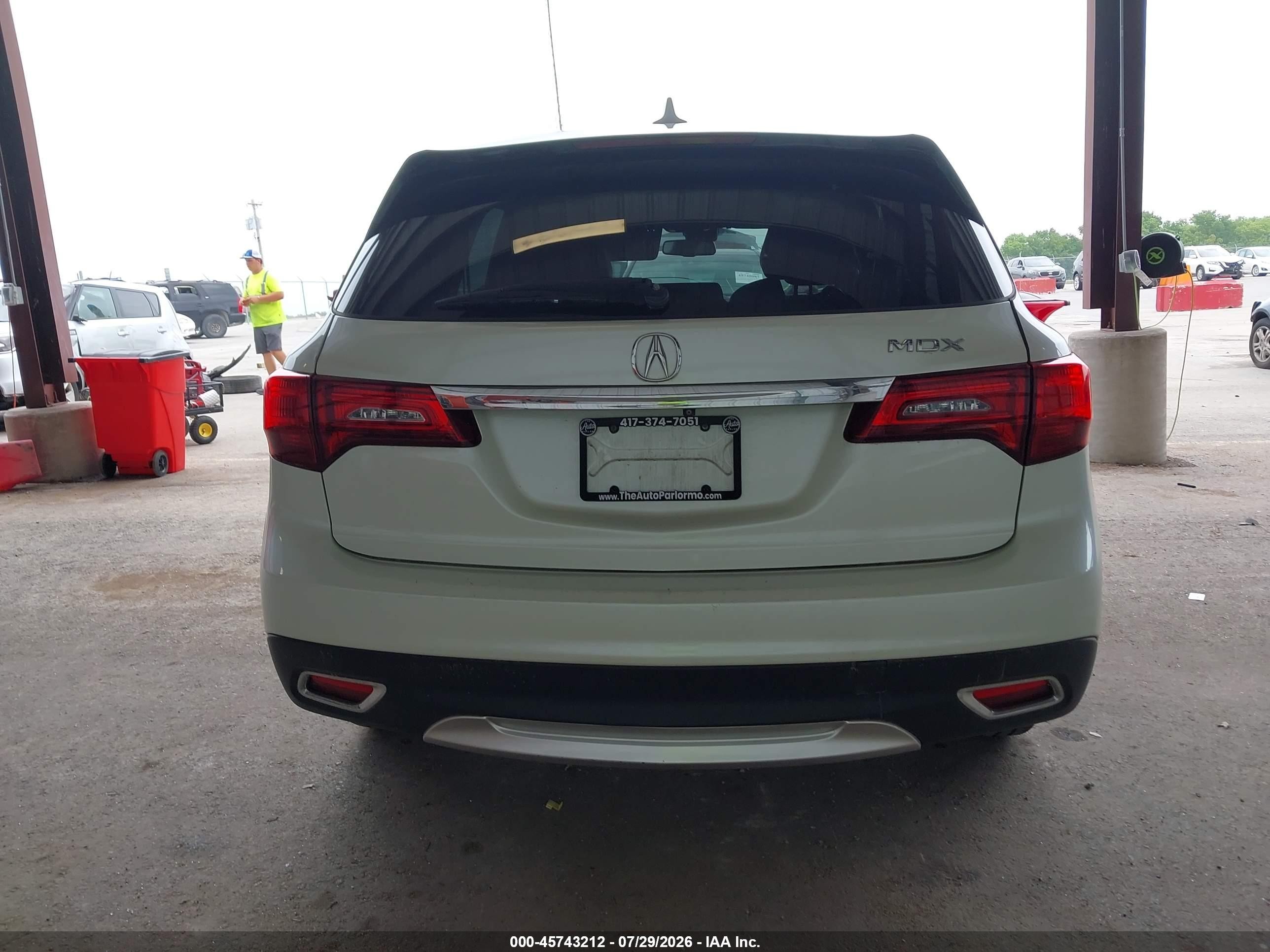 2014 Acura Mdx Technology Package White vin: 5FRYD3H47EB018079