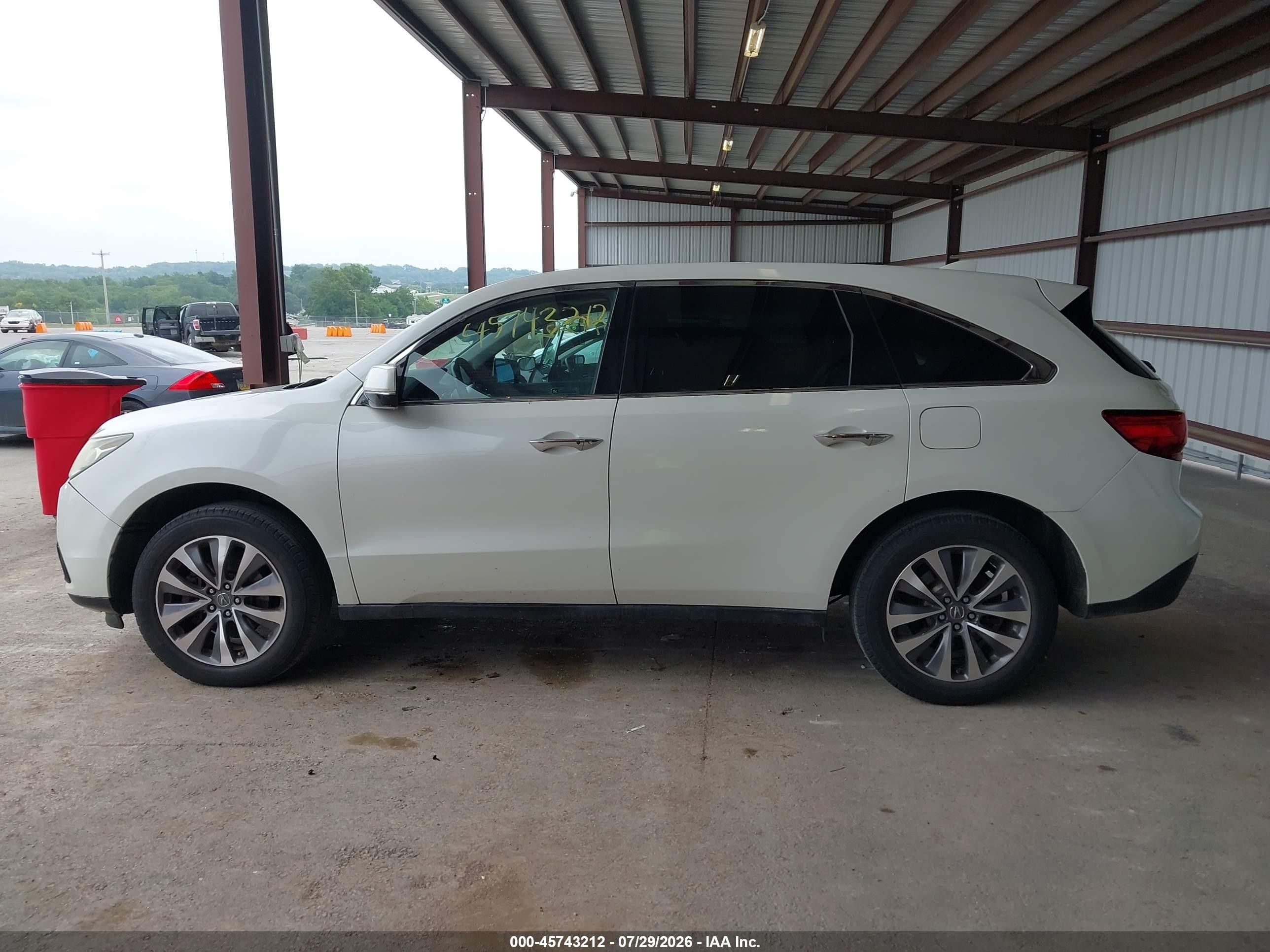 2014 Acura Mdx Technology Package White vin: 5FRYD3H47EB018079