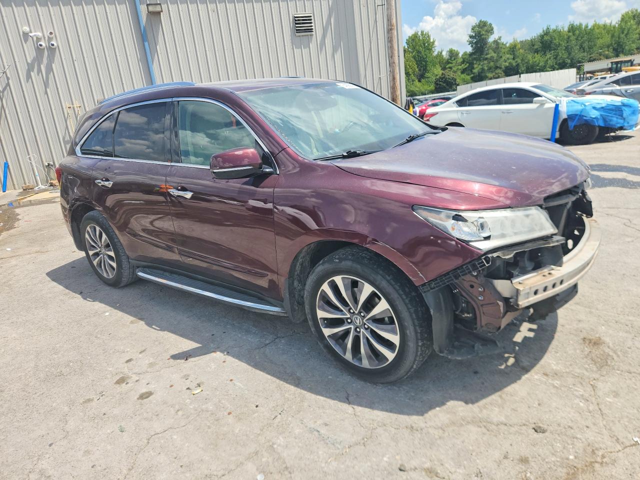 2015 Acura Mdx Technology Бордовый vin: 5FRYD3H47FB001056