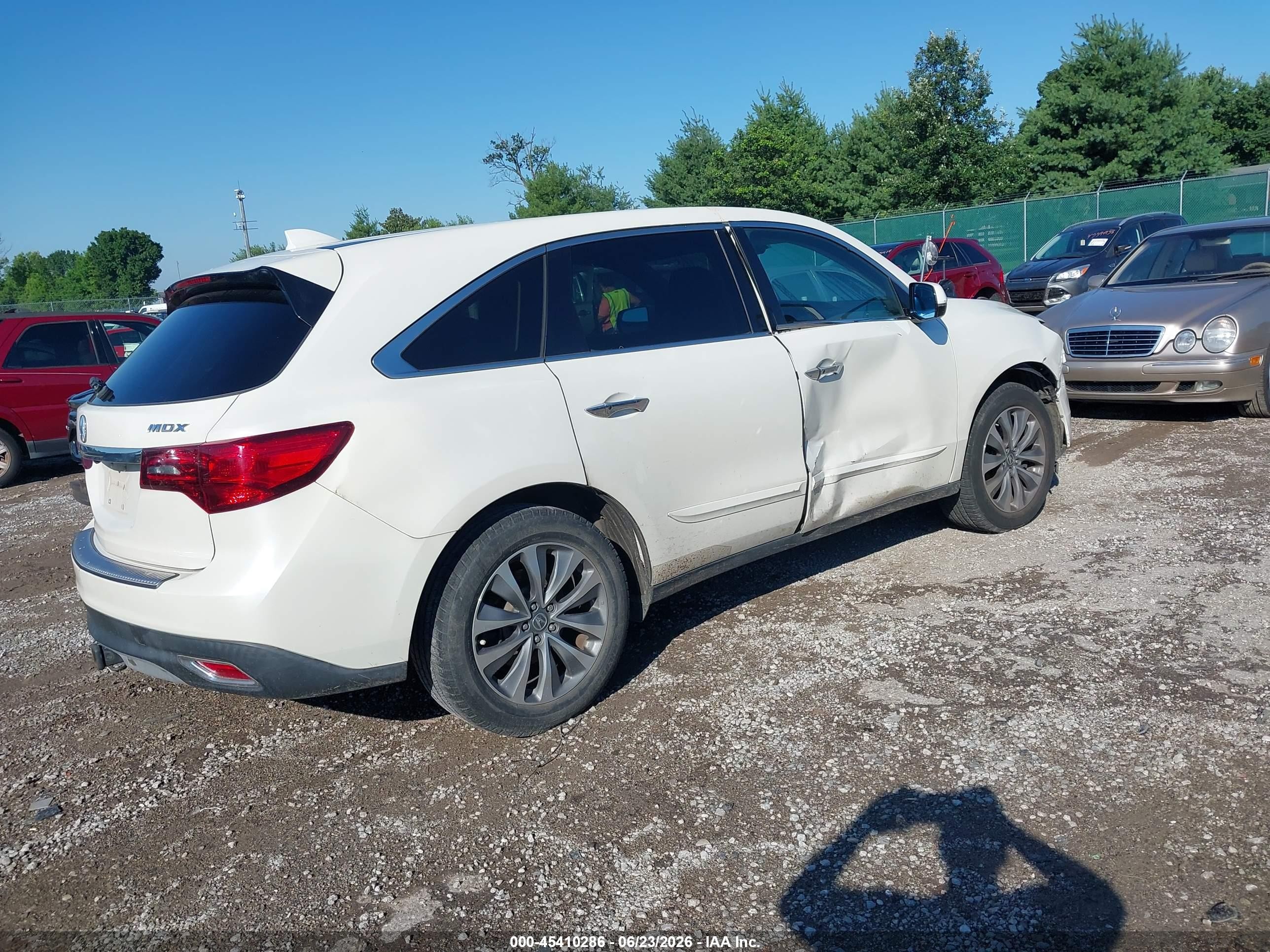 2014 Acura Mdx Technology Package White vin: 5FRYD3H48EB005549