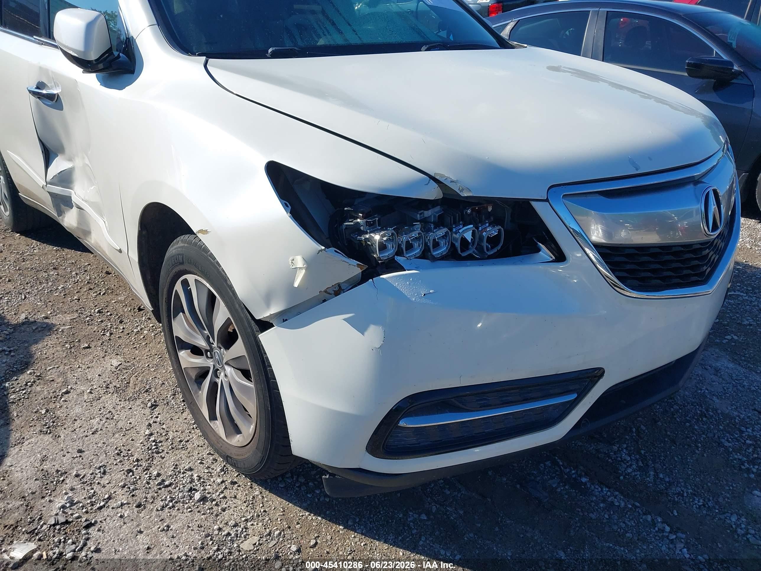 2014 Acura Mdx Technology Package White vin: 5FRYD3H48EB005549