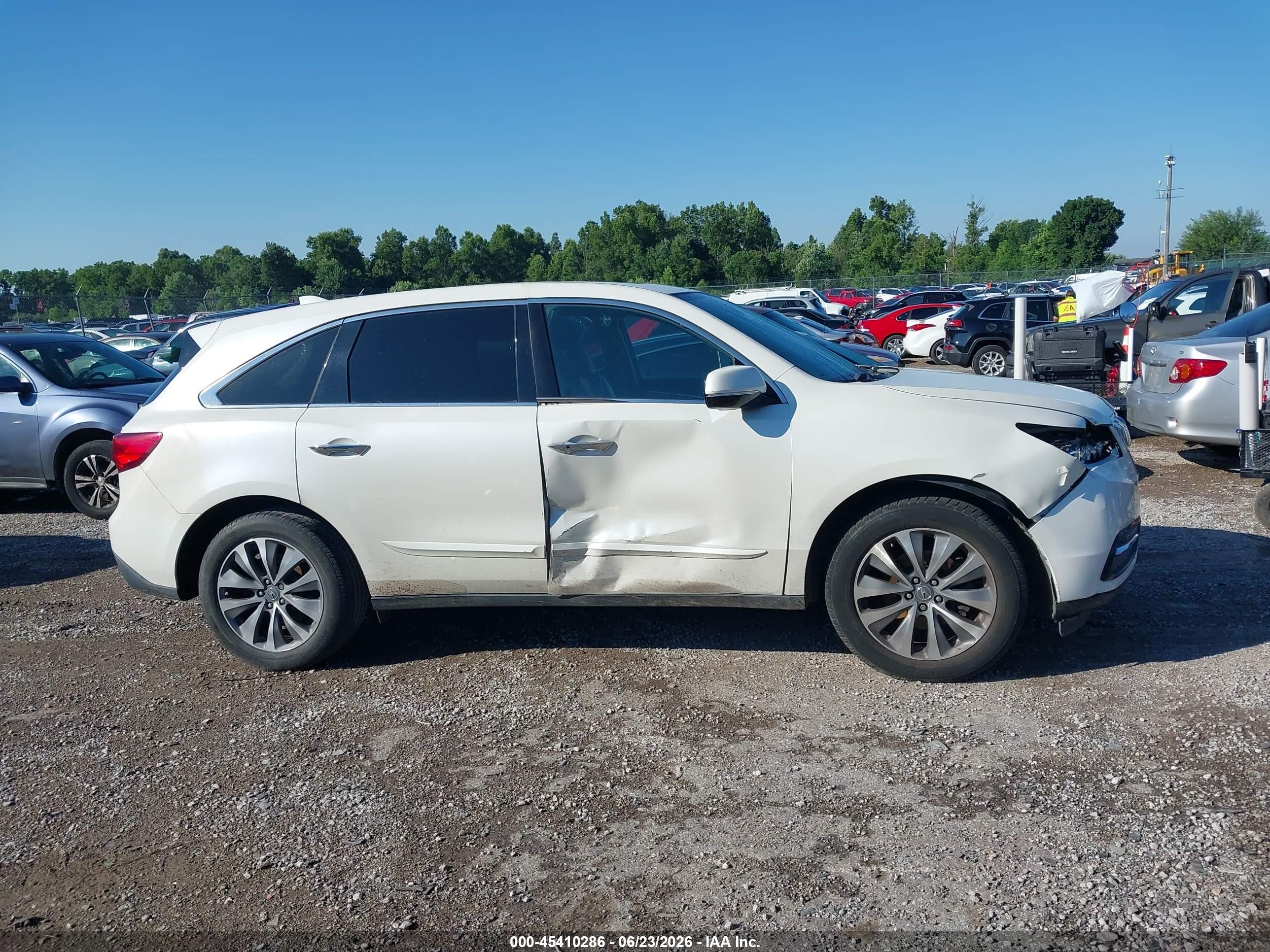 2014 Acura Mdx Technology Package White vin: 5FRYD3H48EB005549