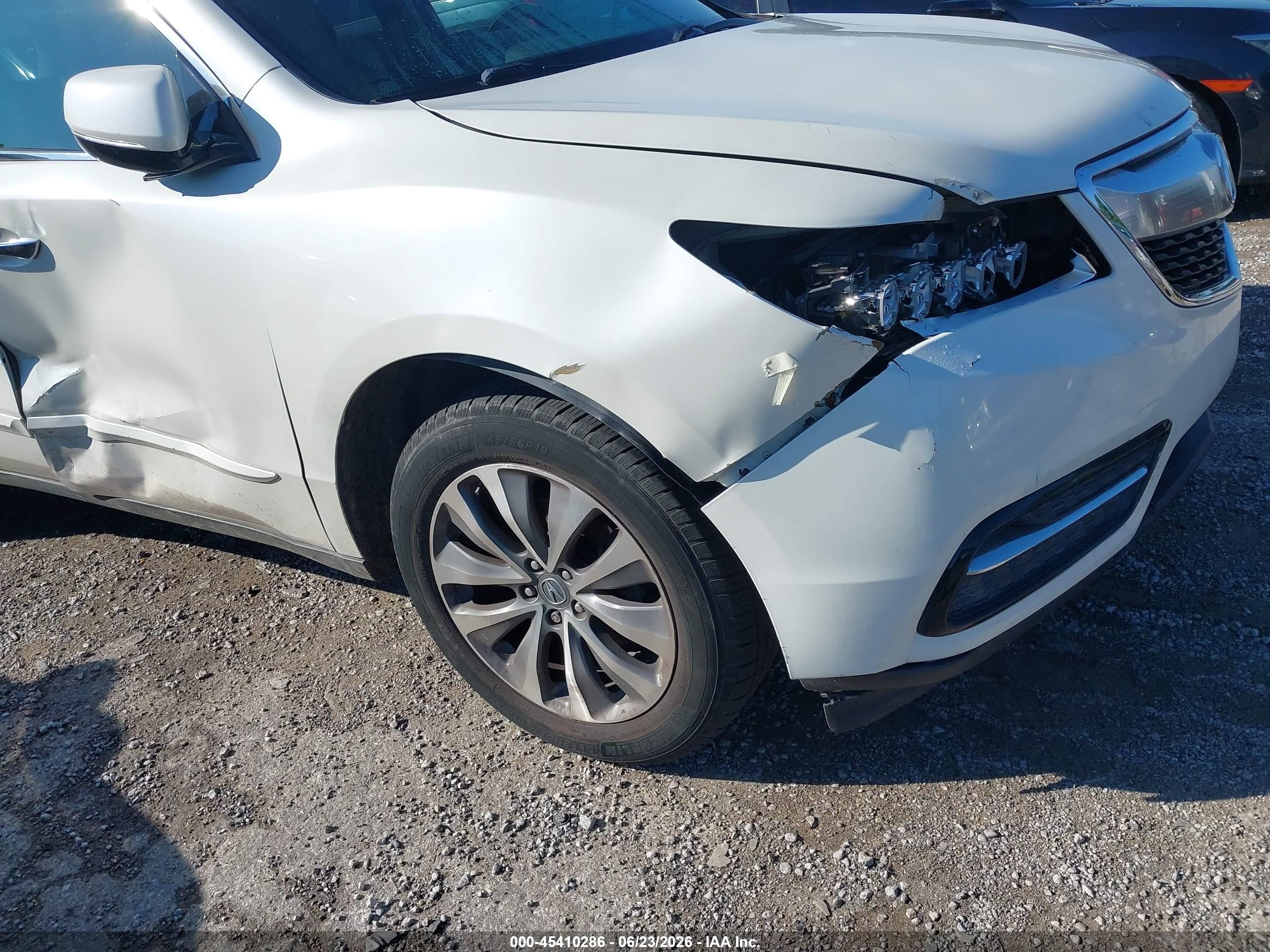 2014 Acura Mdx Technology Package White vin: 5FRYD3H48EB005549