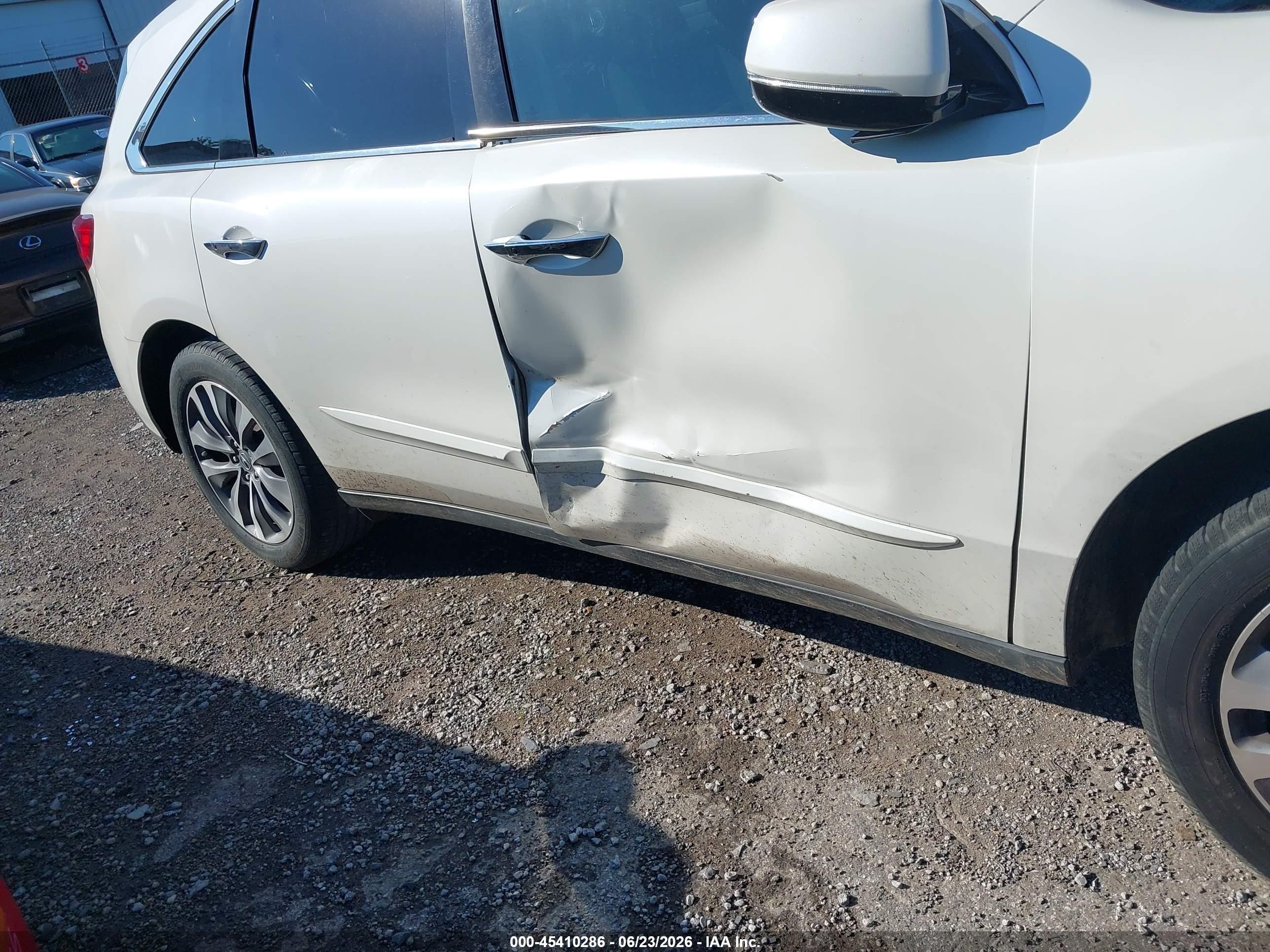 2014 Acura Mdx Technology Package White vin: 5FRYD3H48EB005549