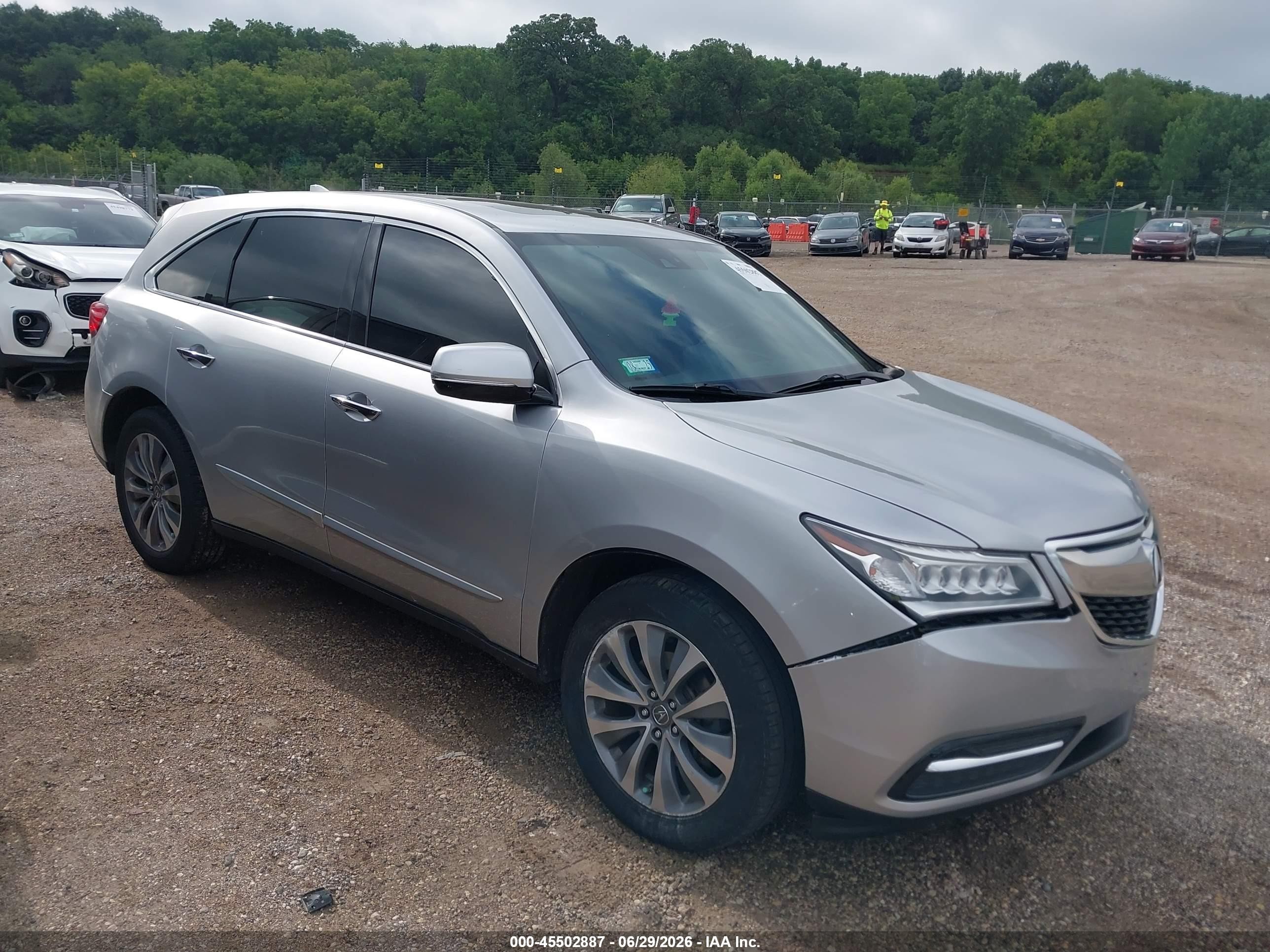 2014 Acura Mdx Technology Package Silver vin: 5FRYD3H49EB010159