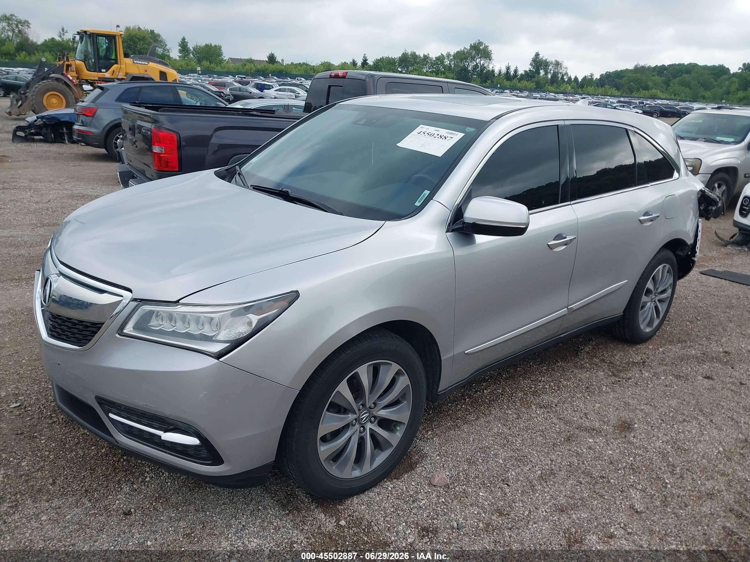 2014 Acura Mdx Technology Package Silver vin: 5FRYD3H49EB010159