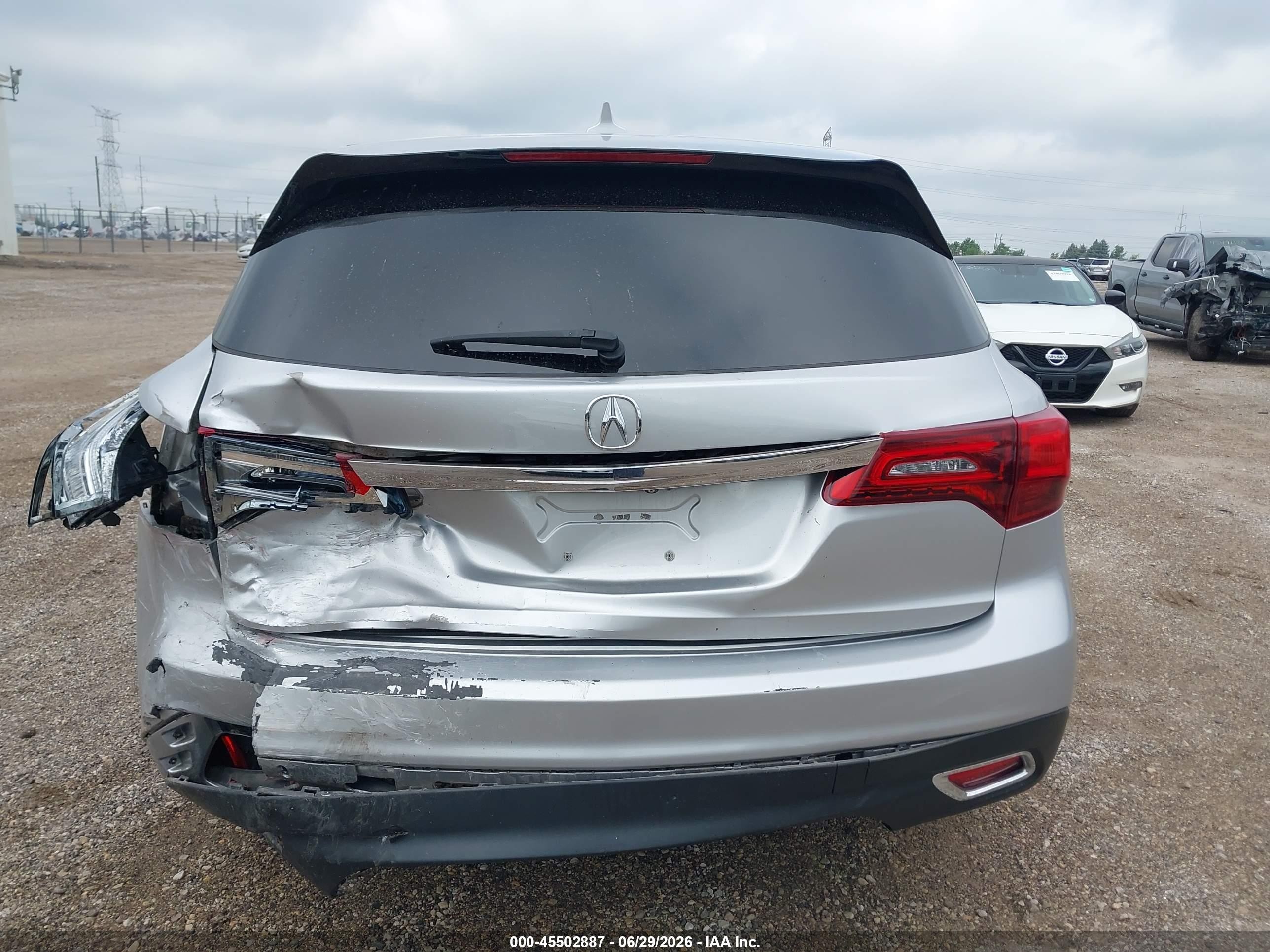 2014 Acura Mdx Technology Package Silver vin: 5FRYD3H49EB010159