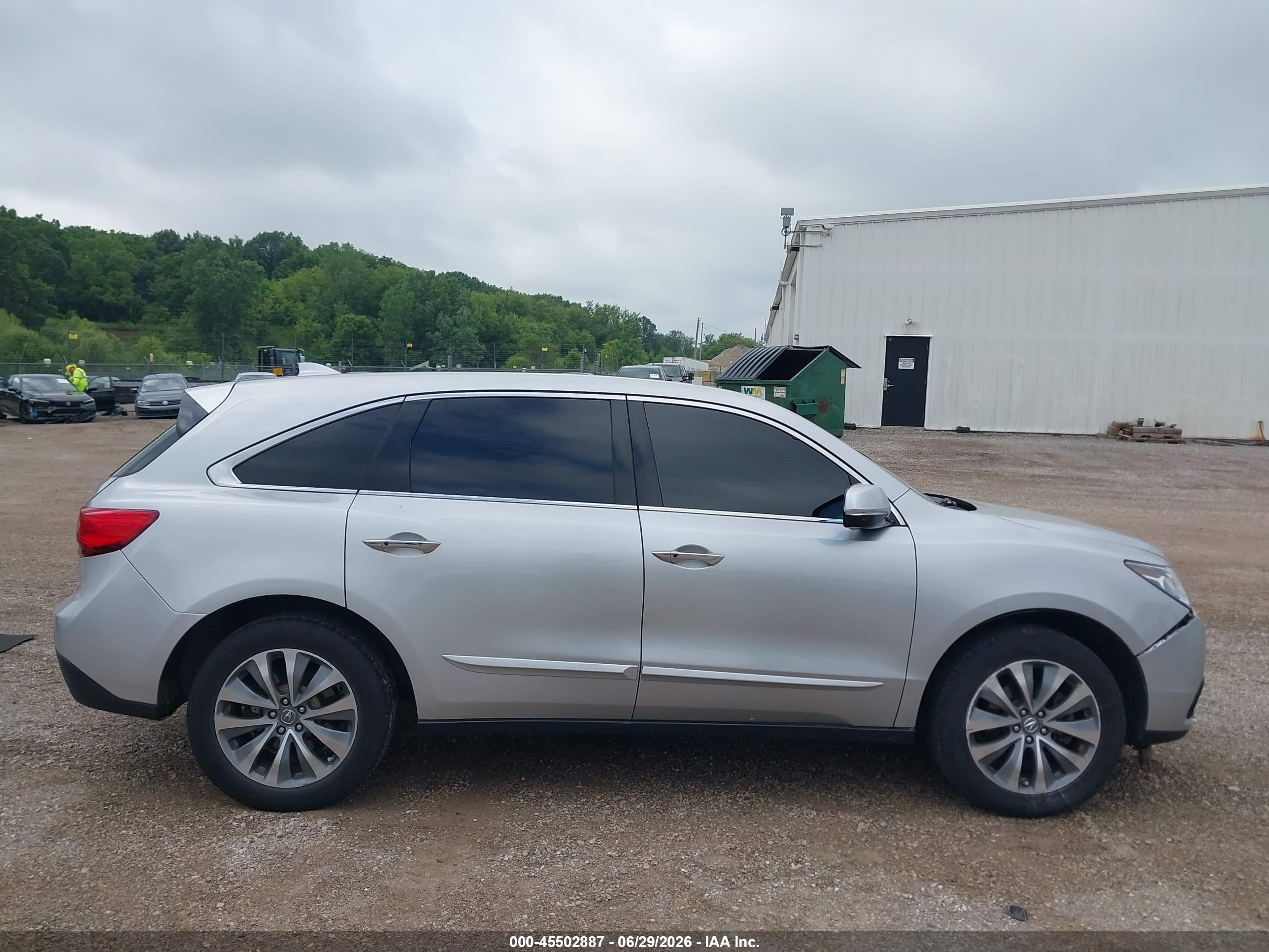 2014 Acura Mdx Technology Package Silver vin: 5FRYD3H49EB010159