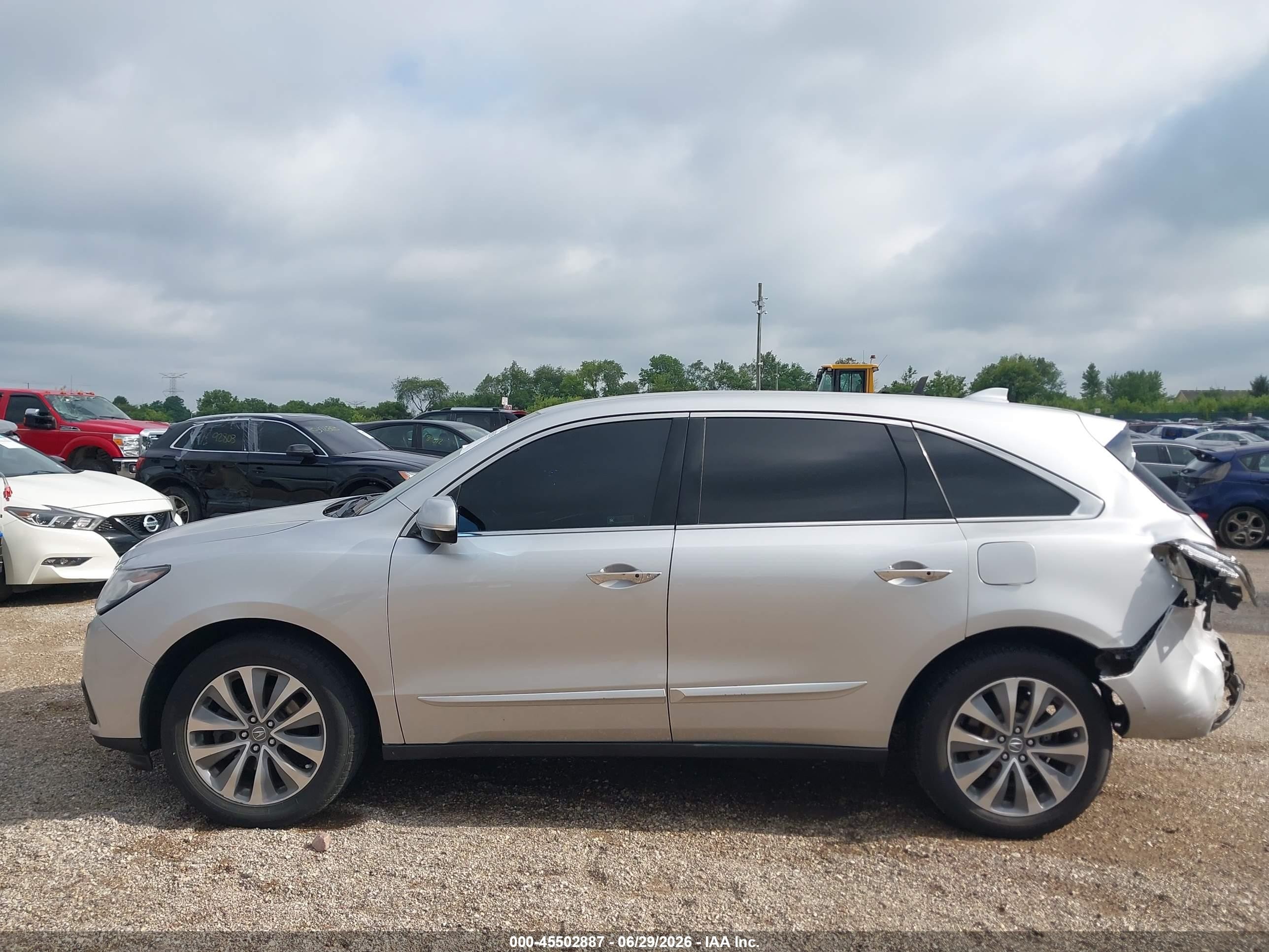 2014 Acura Mdx Technology Package Silver vin: 5FRYD3H49EB010159